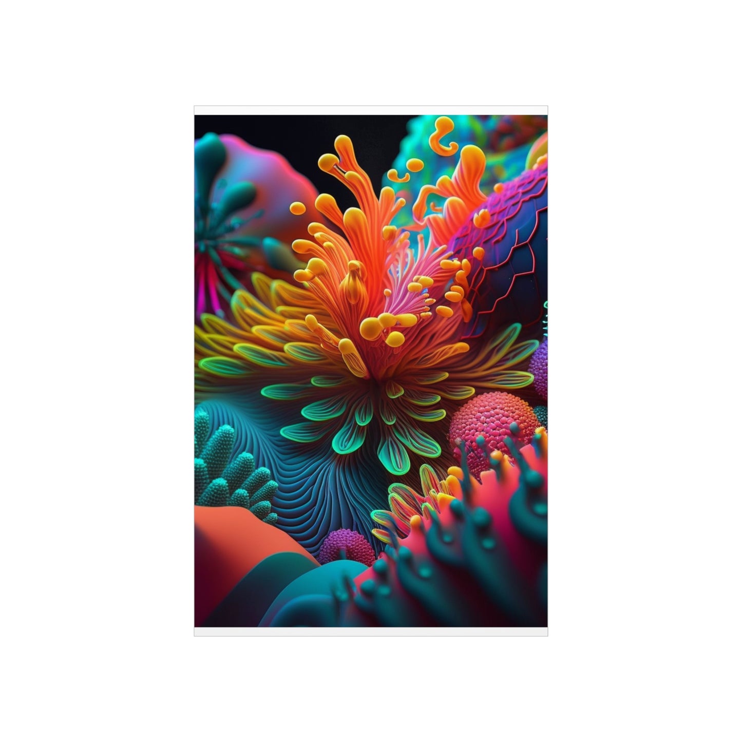 Premium Matte Vertical Posters Ocean Life Macro 3