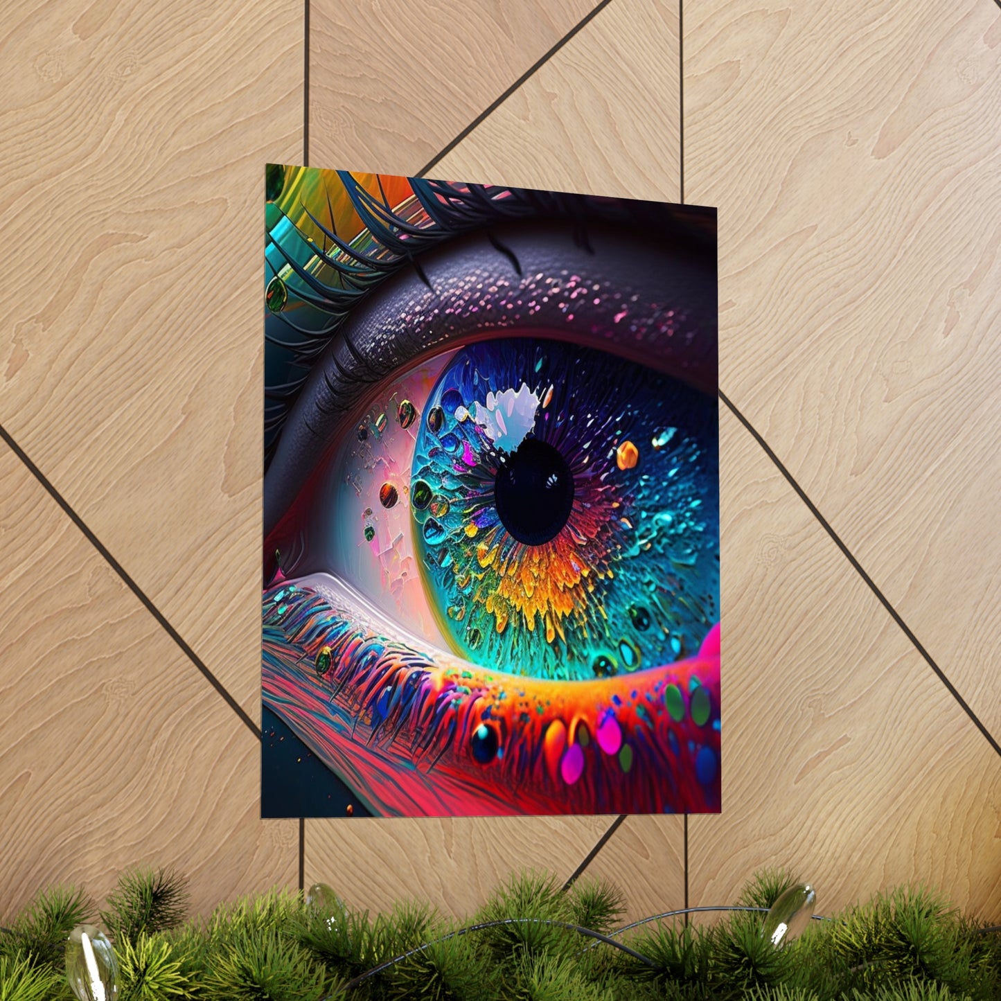 Premium Matte Vertical Posters Macro Eye Photo 3