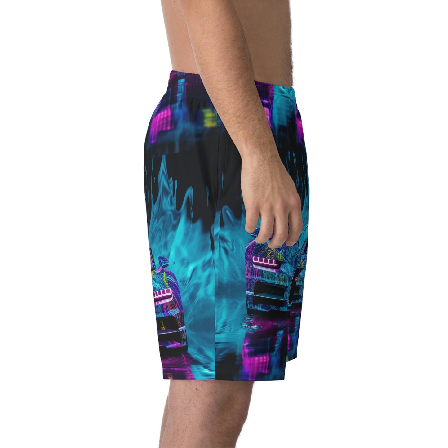 Men's Elastic Beach Shorts (AOP) Bugatti water 2