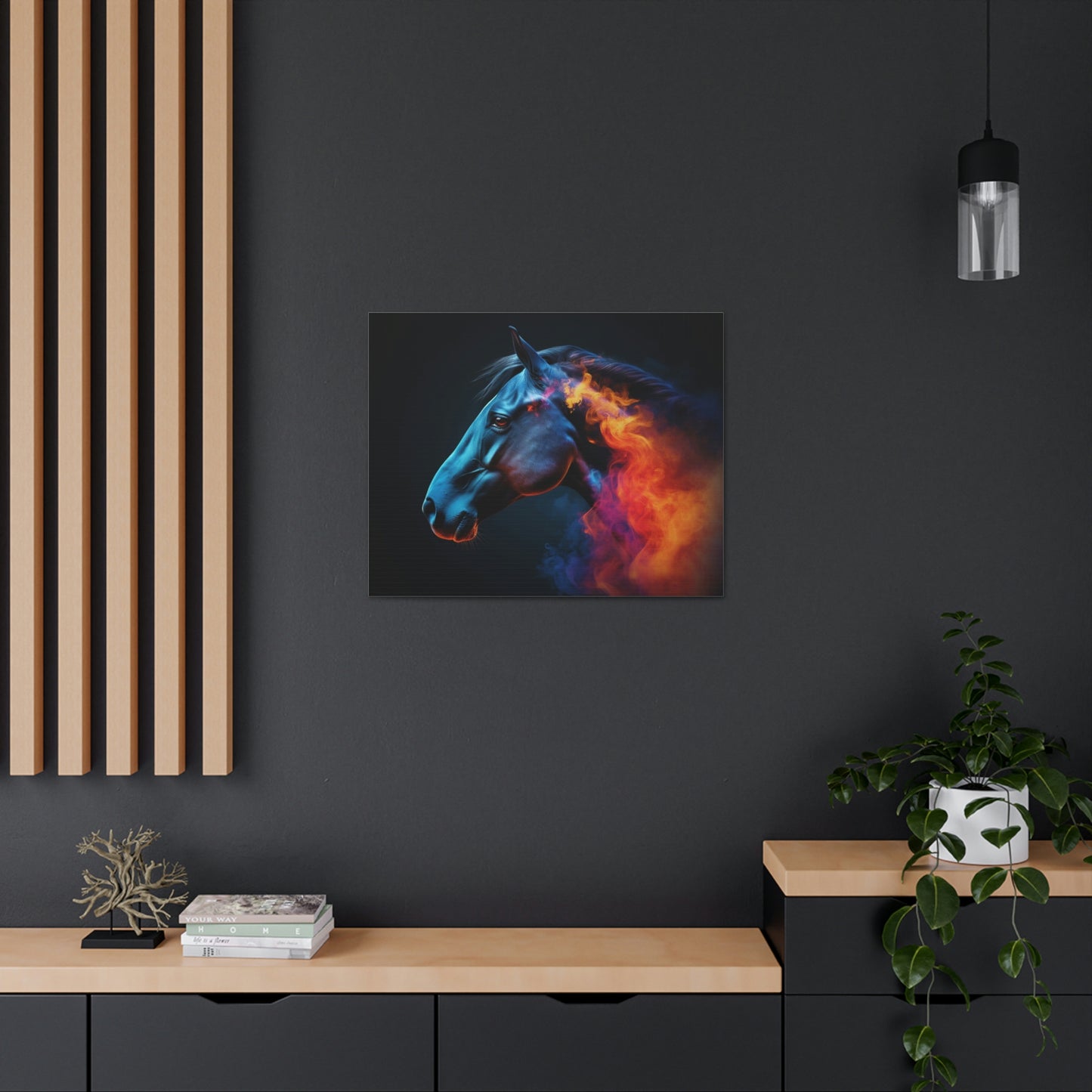 Canvas Gallery Wraps Neon Horses 4