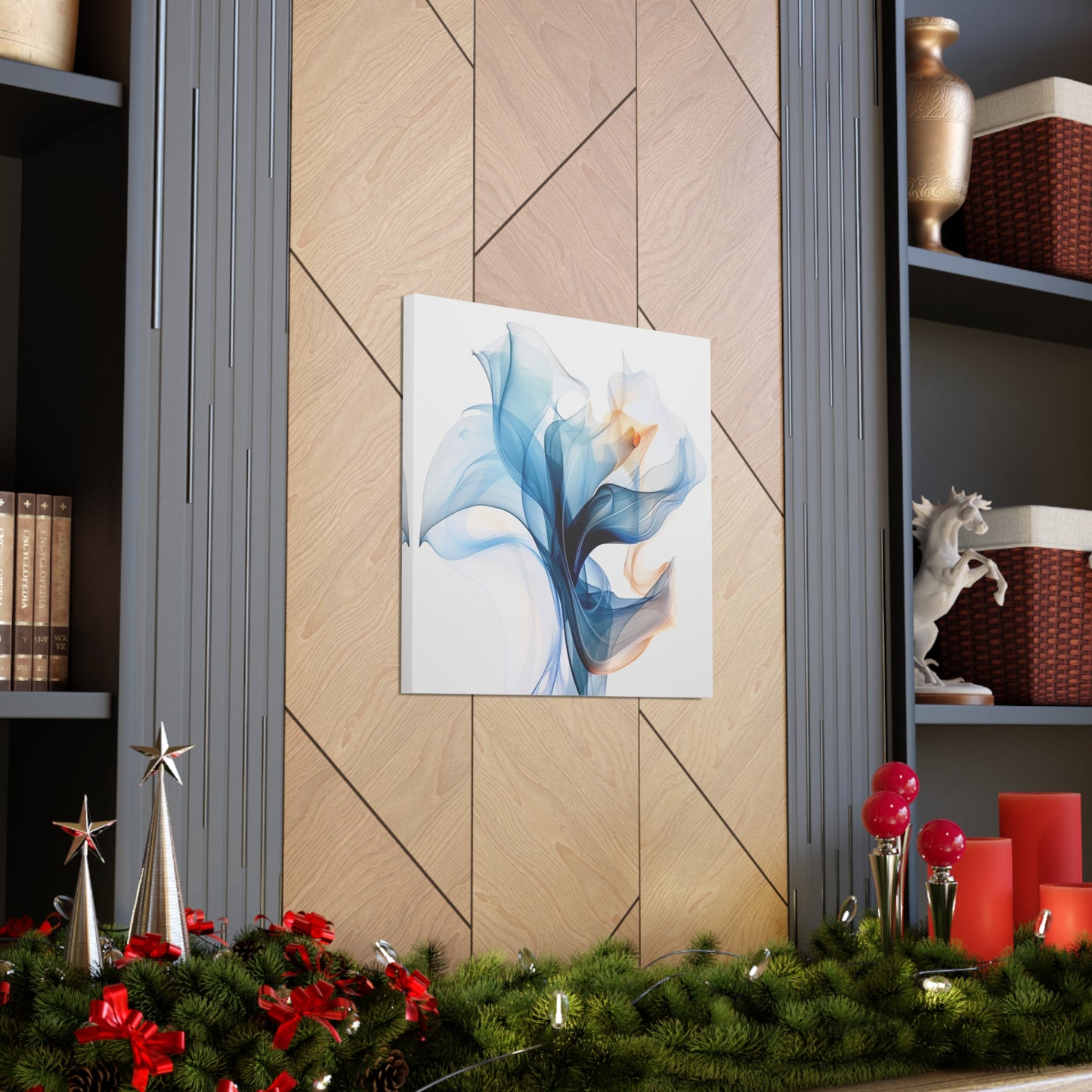 Canvas Gallery Wraps Blue Tluip Abstract 3