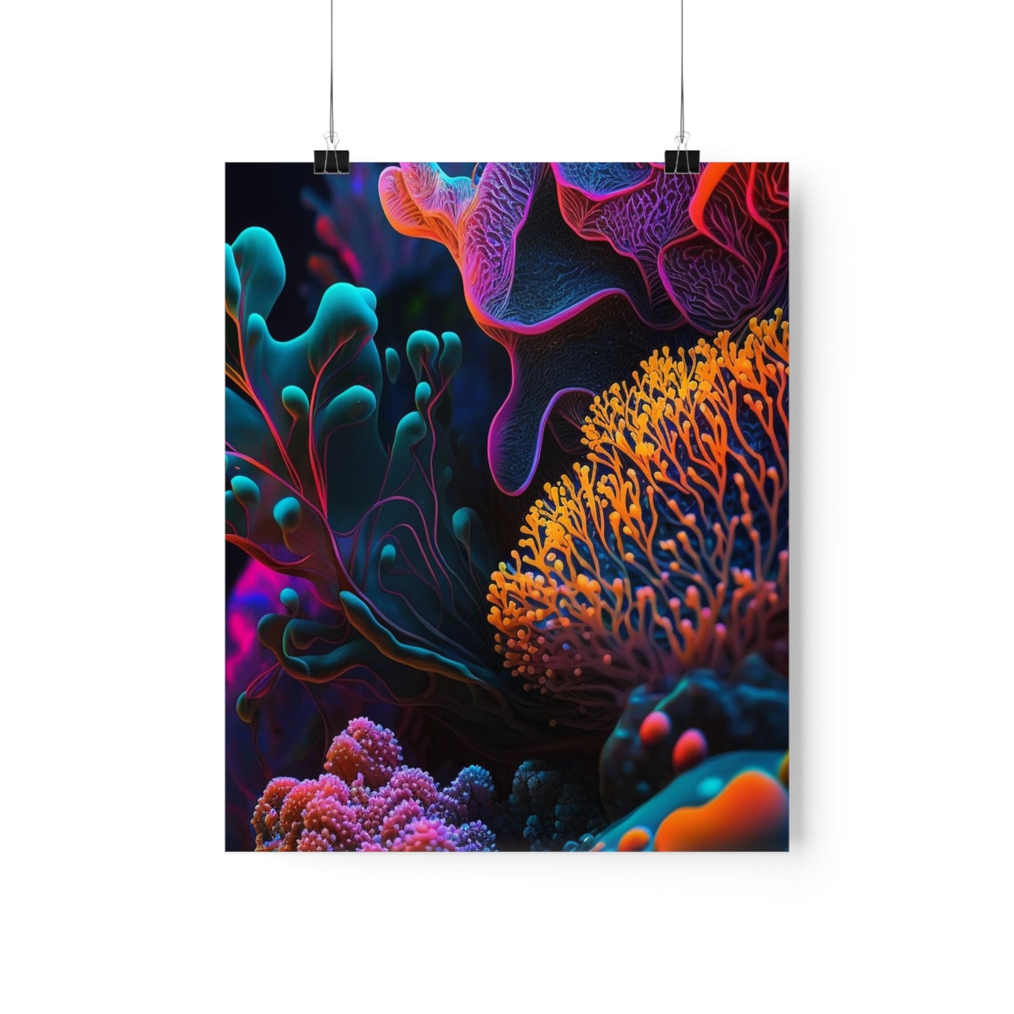 Premium Matte Vertical Posters Ocean Life Macro 2