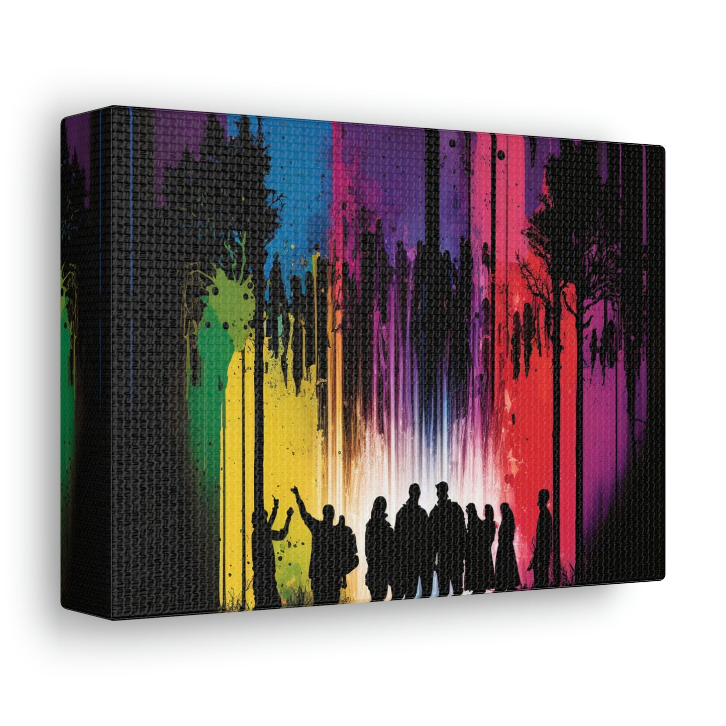 Canvas Gallery Wraps Silhouettes Color Party 3