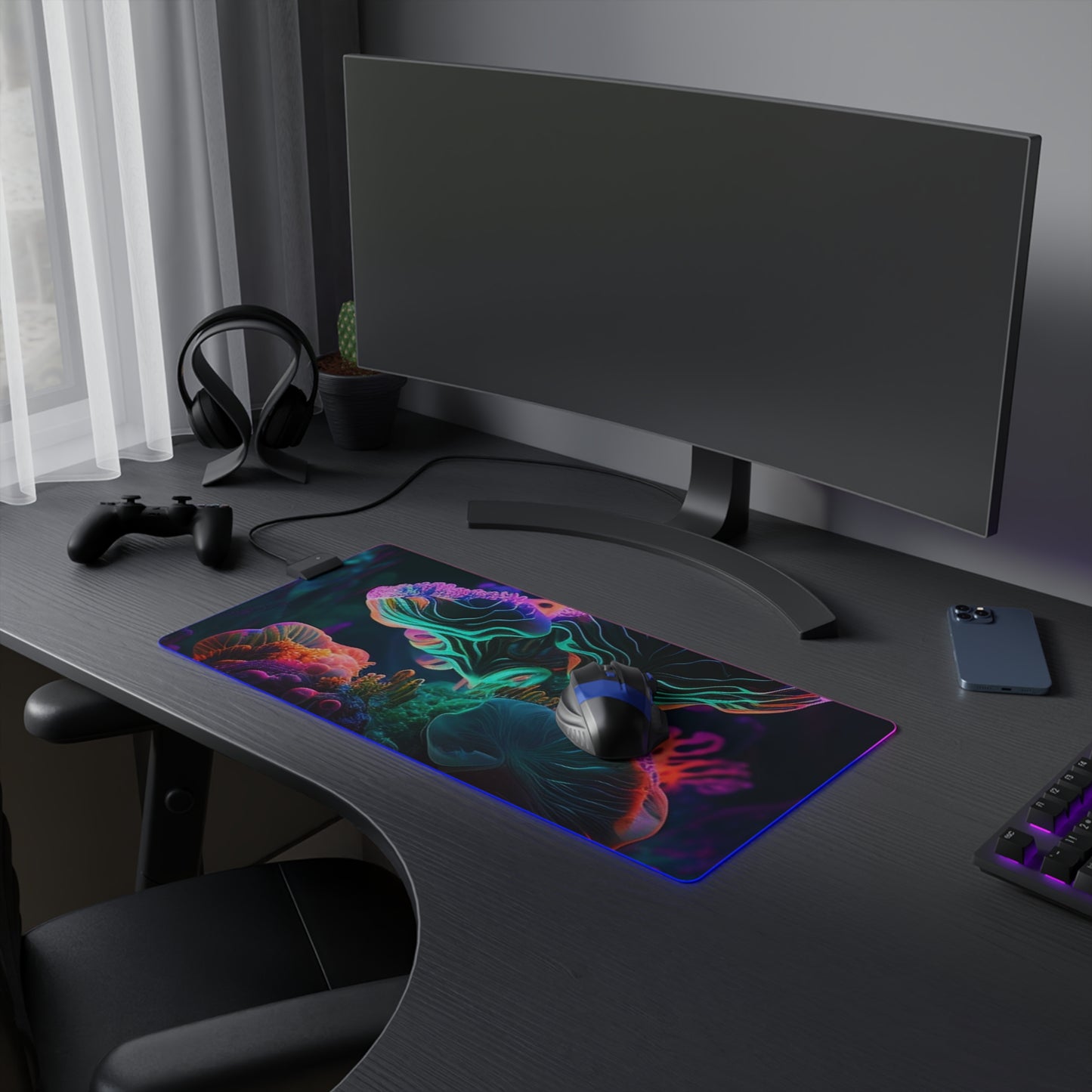 LED Gaming Mouse Pad Macro Coral Reef 4