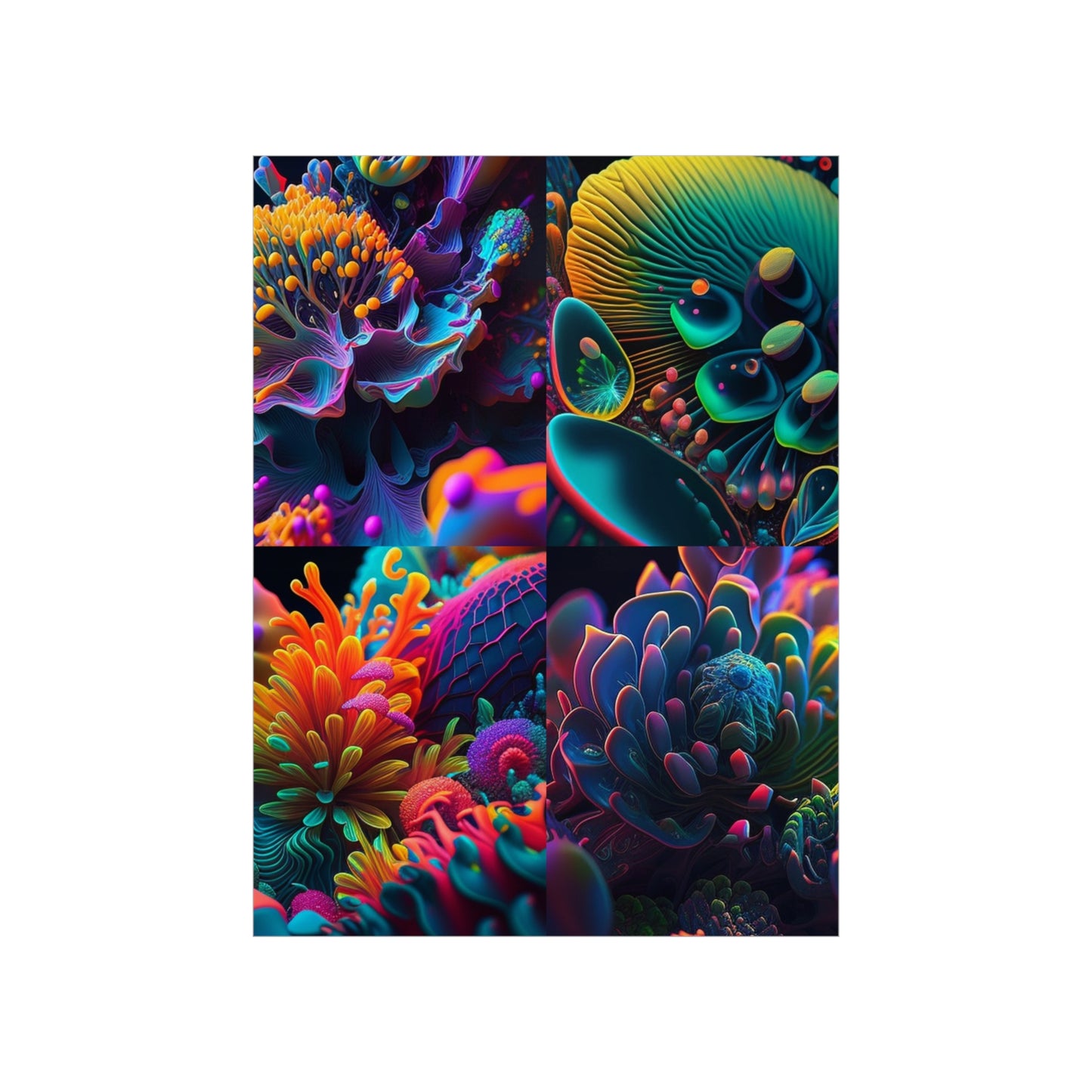 Premium Matte Vertical Posters Ocean Life Macro 5