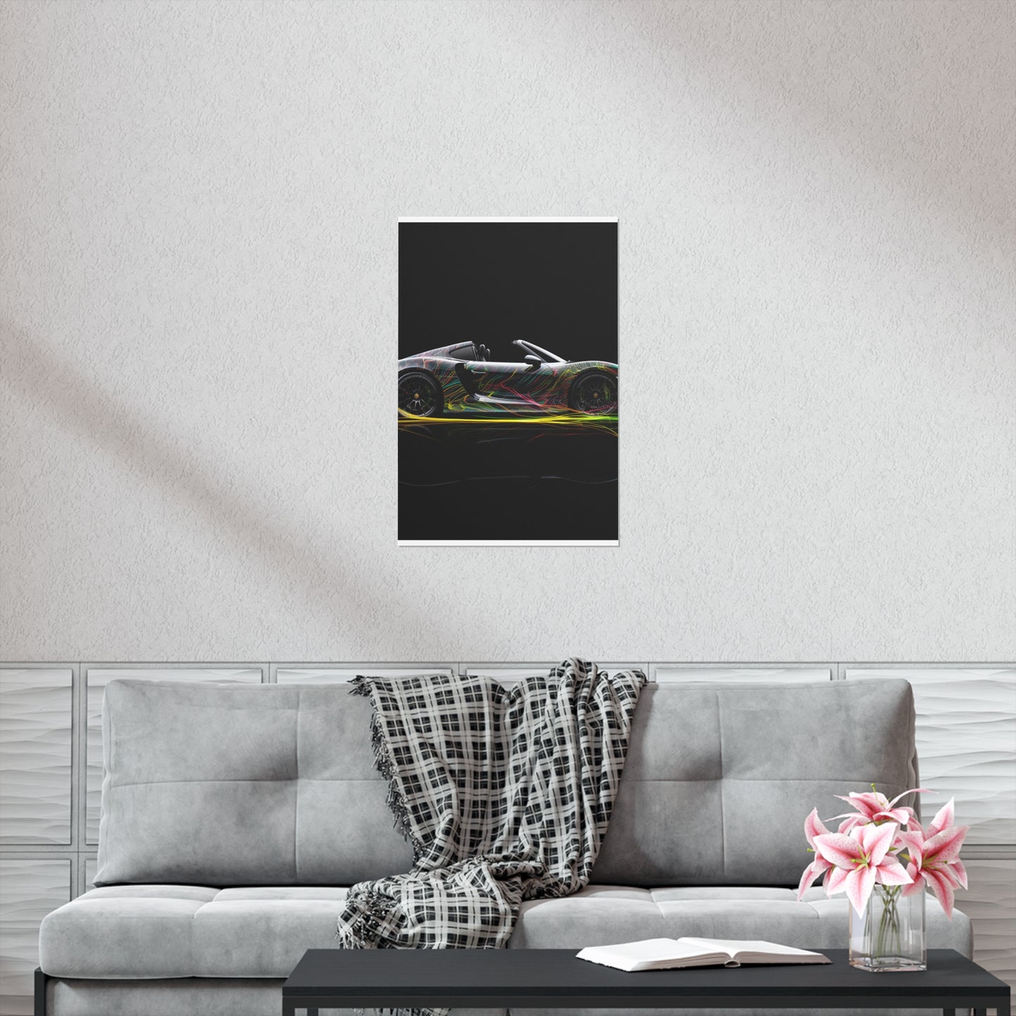 Premium Matte Vertical Posters Porsche Line 1