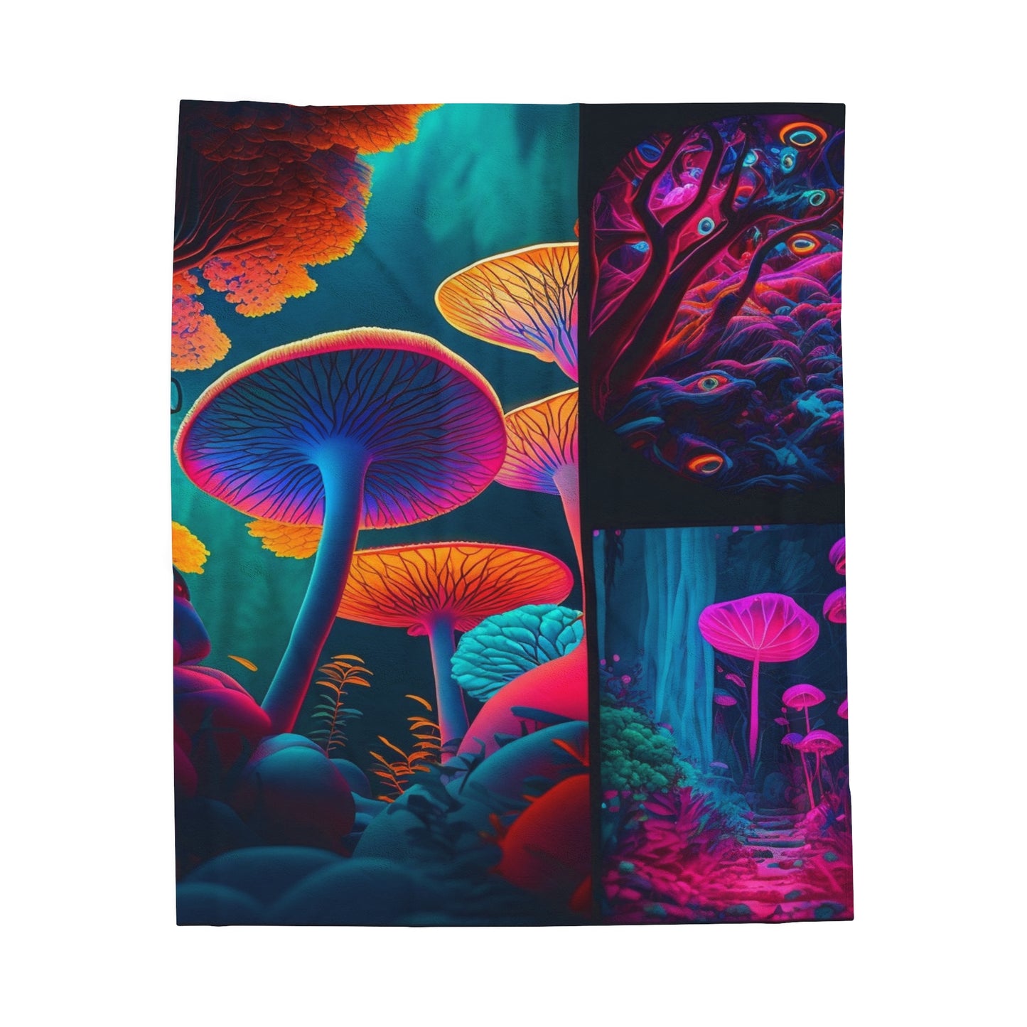 Velveteen Plush Blanket Macro Reef Florescent 2