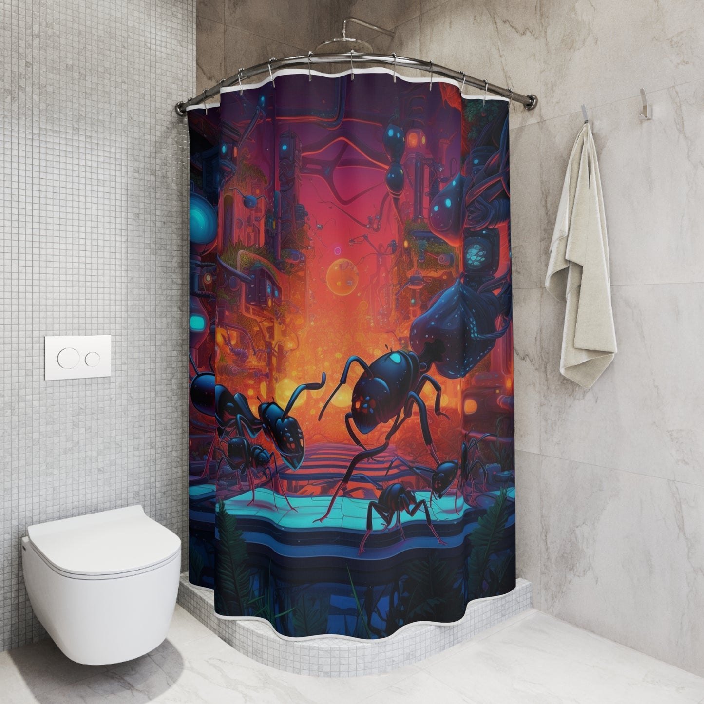 Polyester Shower Curtain Ants Home 2