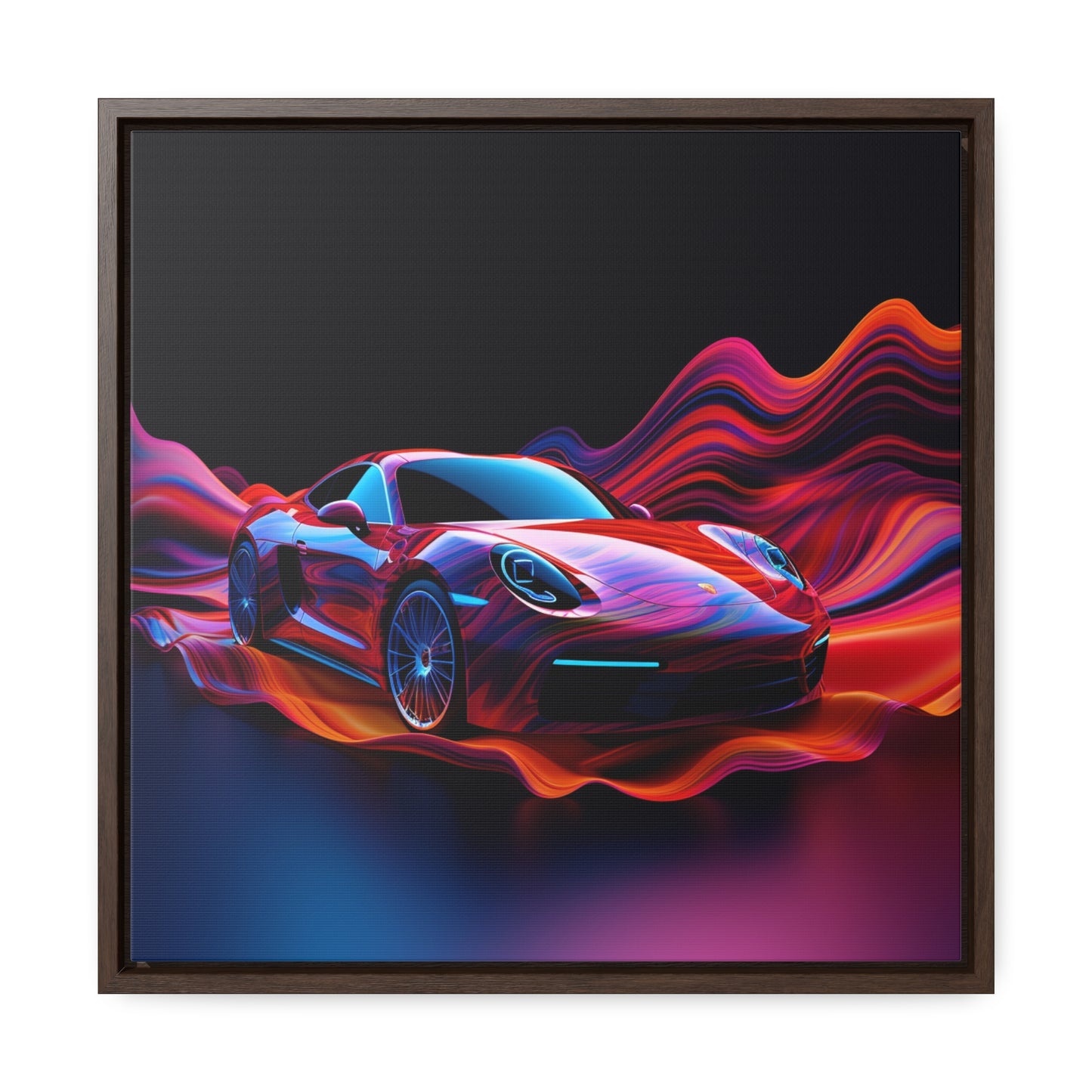 Gallery Canvas Wraps, Square Frame Porsche Water Fusion 4