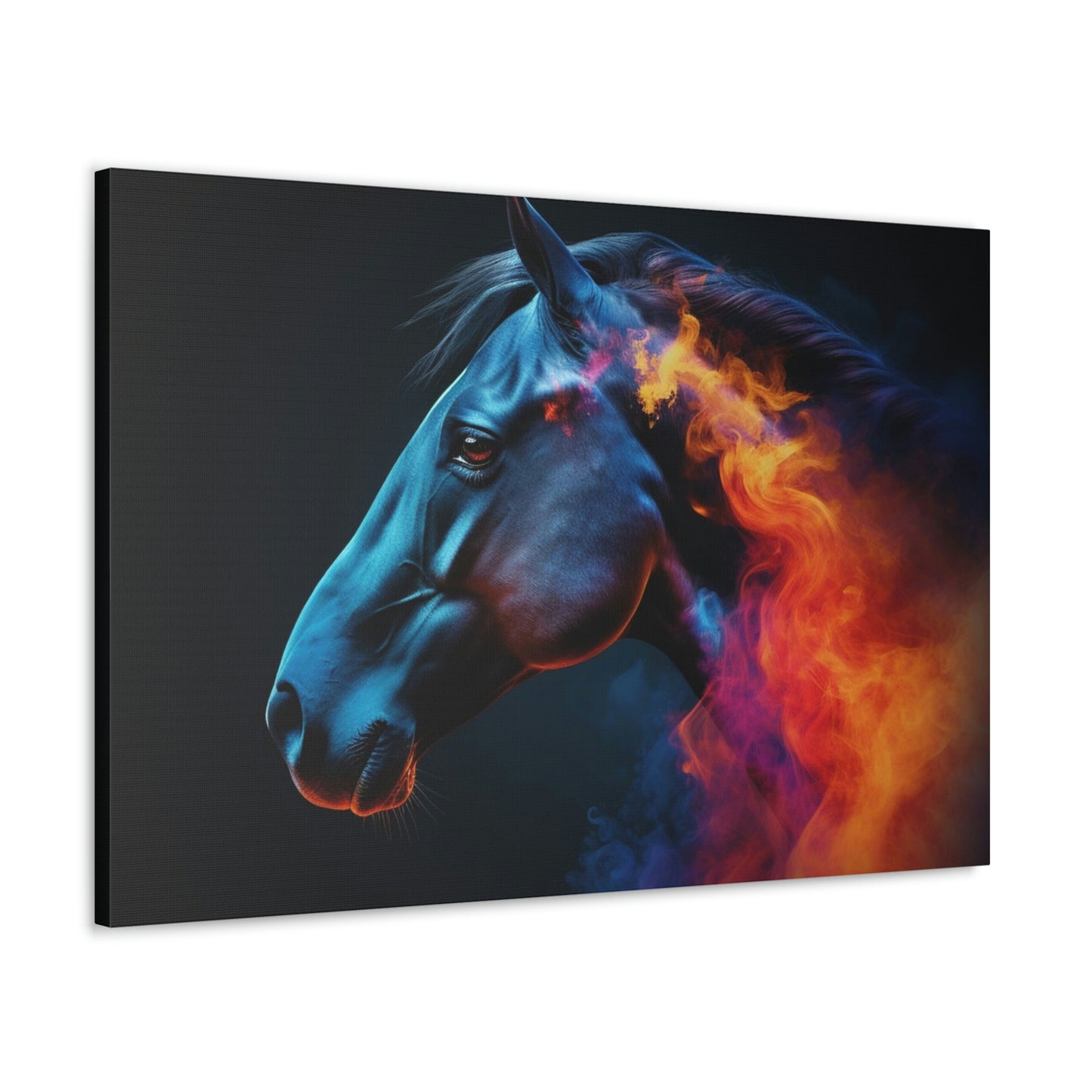 Canvas Gallery Wraps Neon Horses 4