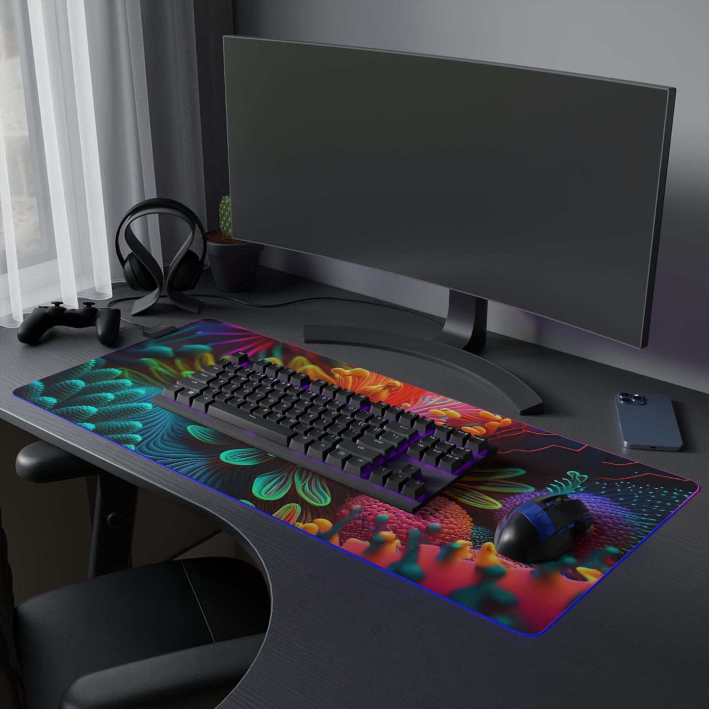 LED Gaming Mouse Pad Ocean Life Macro 3