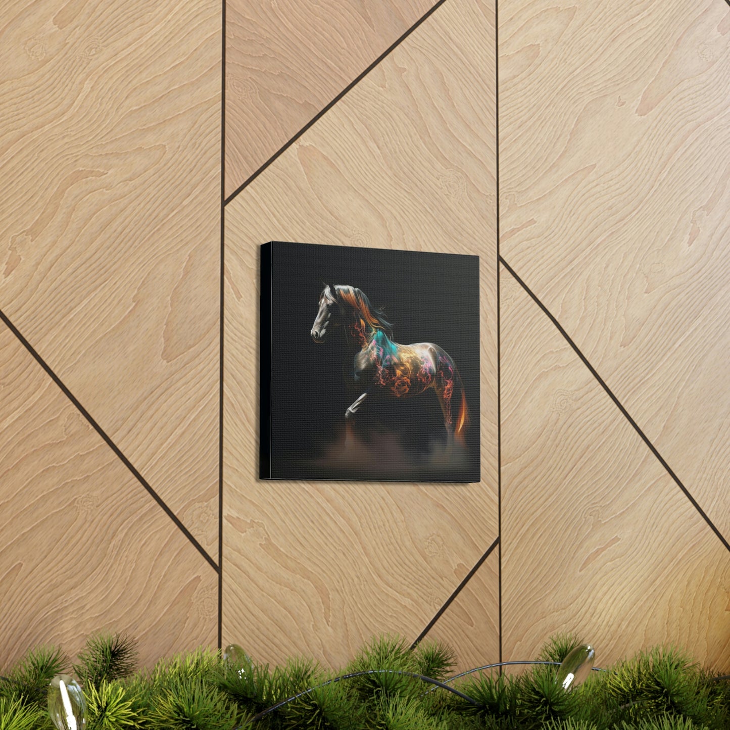 Canvas Gallery Wraps Horses smoke 4