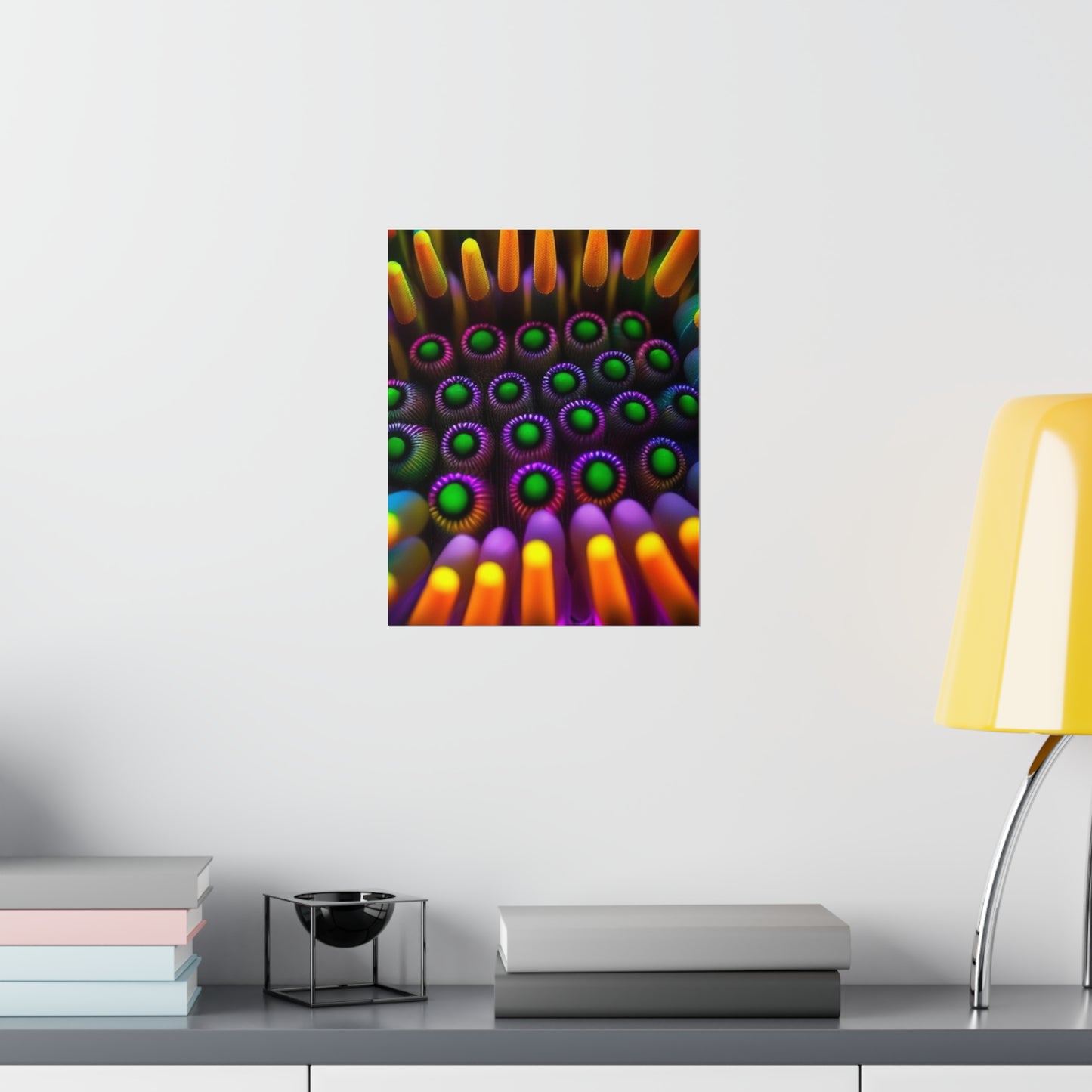 Premium Matte Vertical Posters Macro Cactus neon square 4