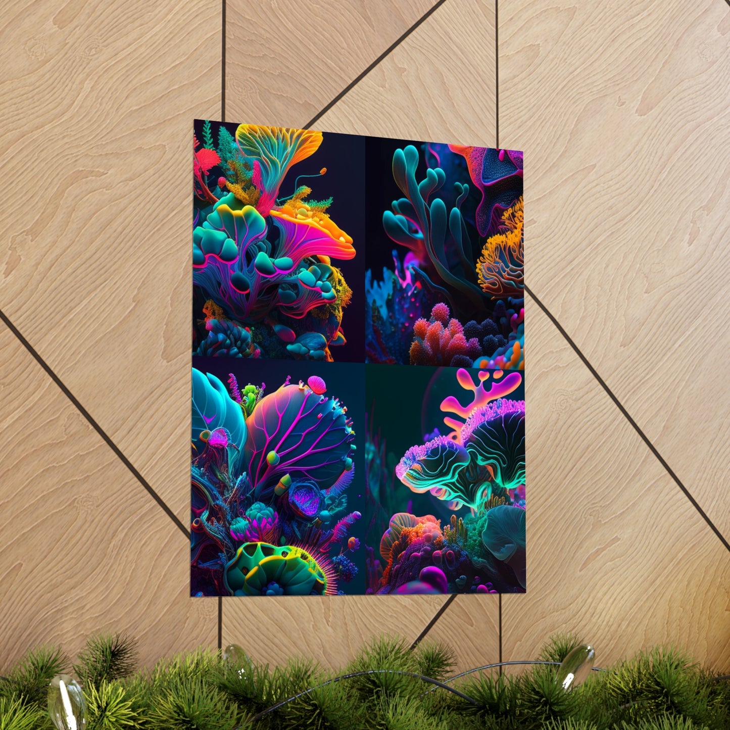 Premium Matte Vertical Posters Macro Coral Reef 5