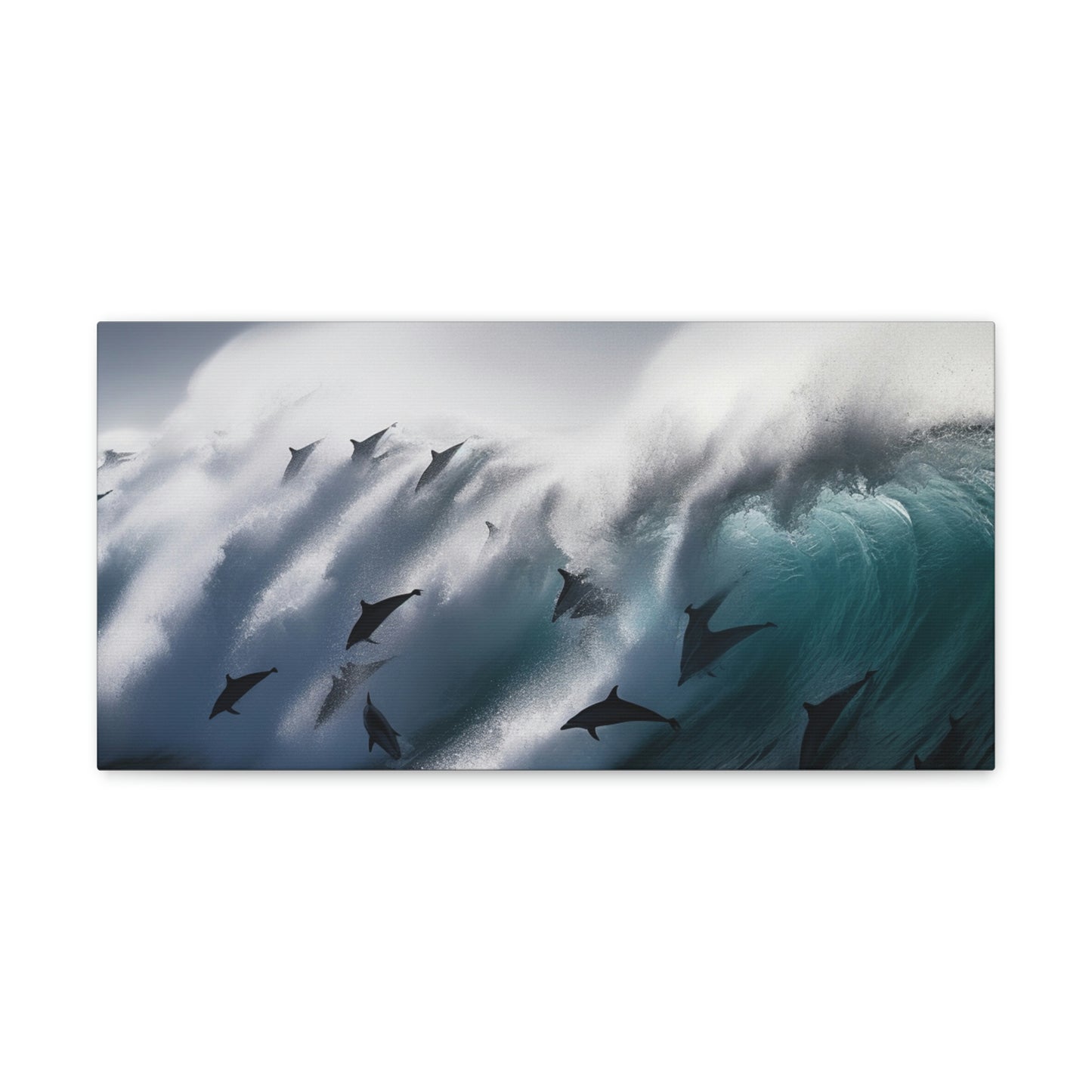 Canvas Gallery Wraps Dolphin Wave 1