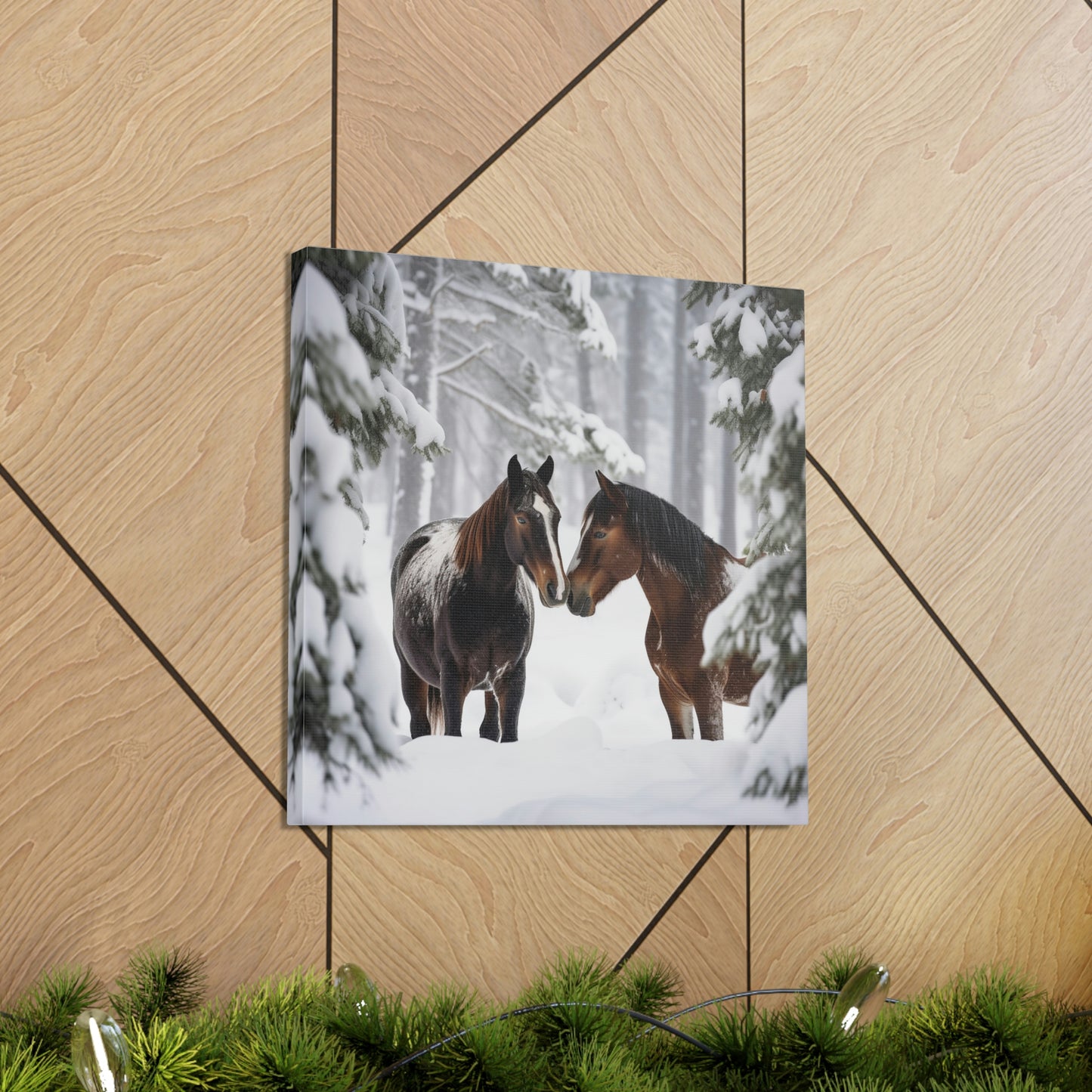 Canvas Gallery Wraps Horse Kiss 1