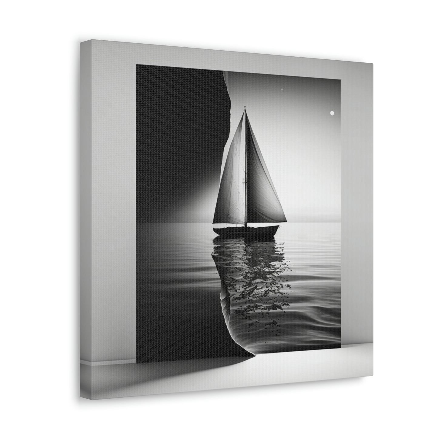 Black and White Sailboat 2