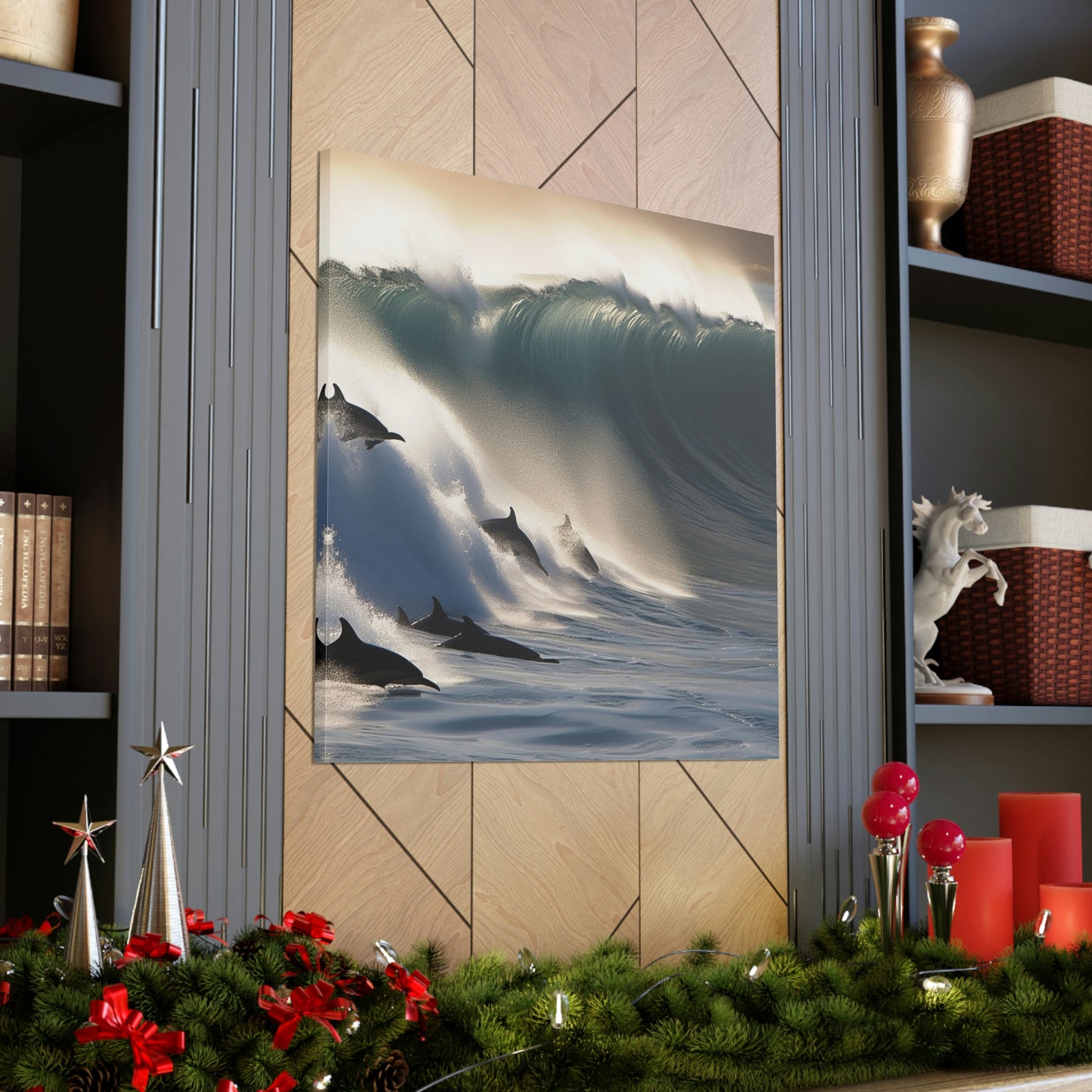 Canvas Gallery Wraps Dolphin Wave 2