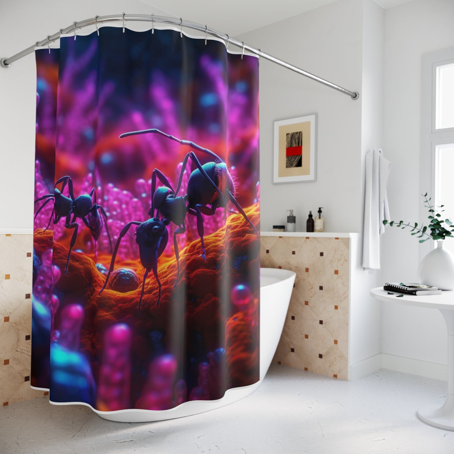 Polyester Shower Curtain Ants Home 4