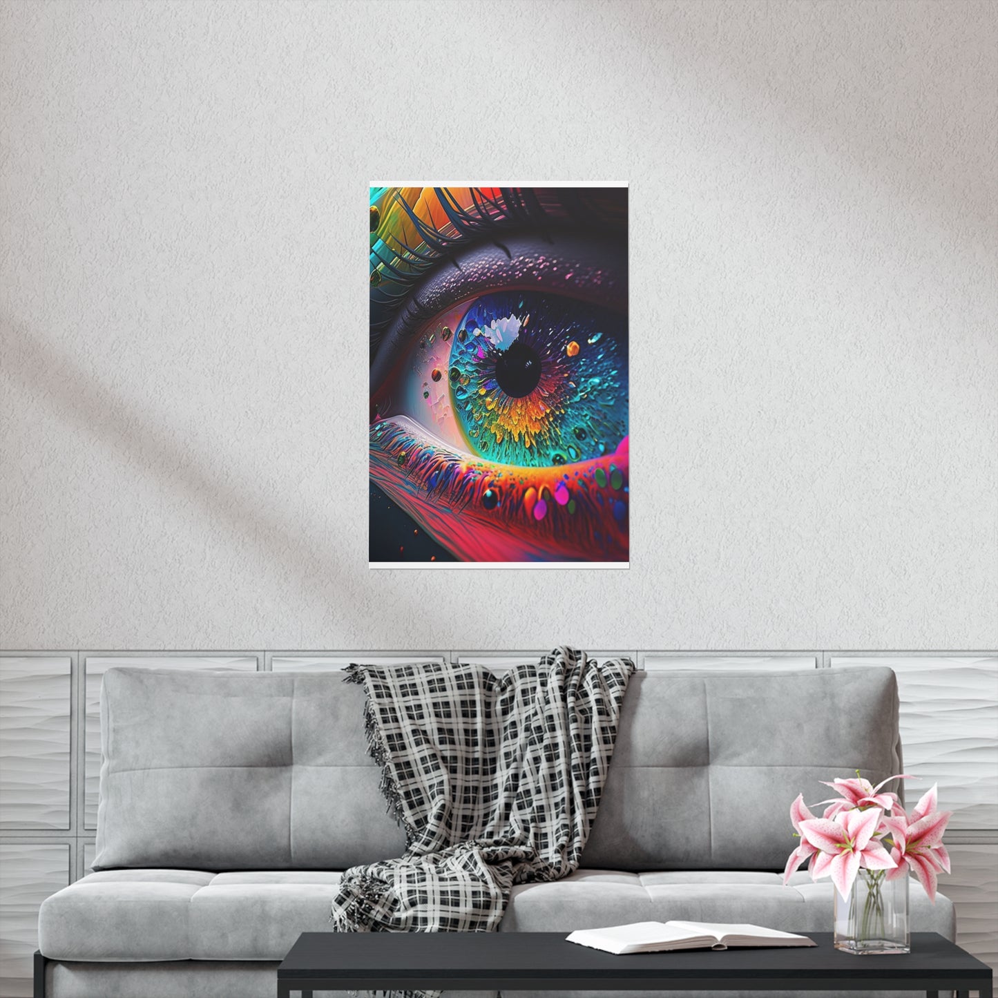 Premium Matte Vertical Posters Macro Eye Photo 3