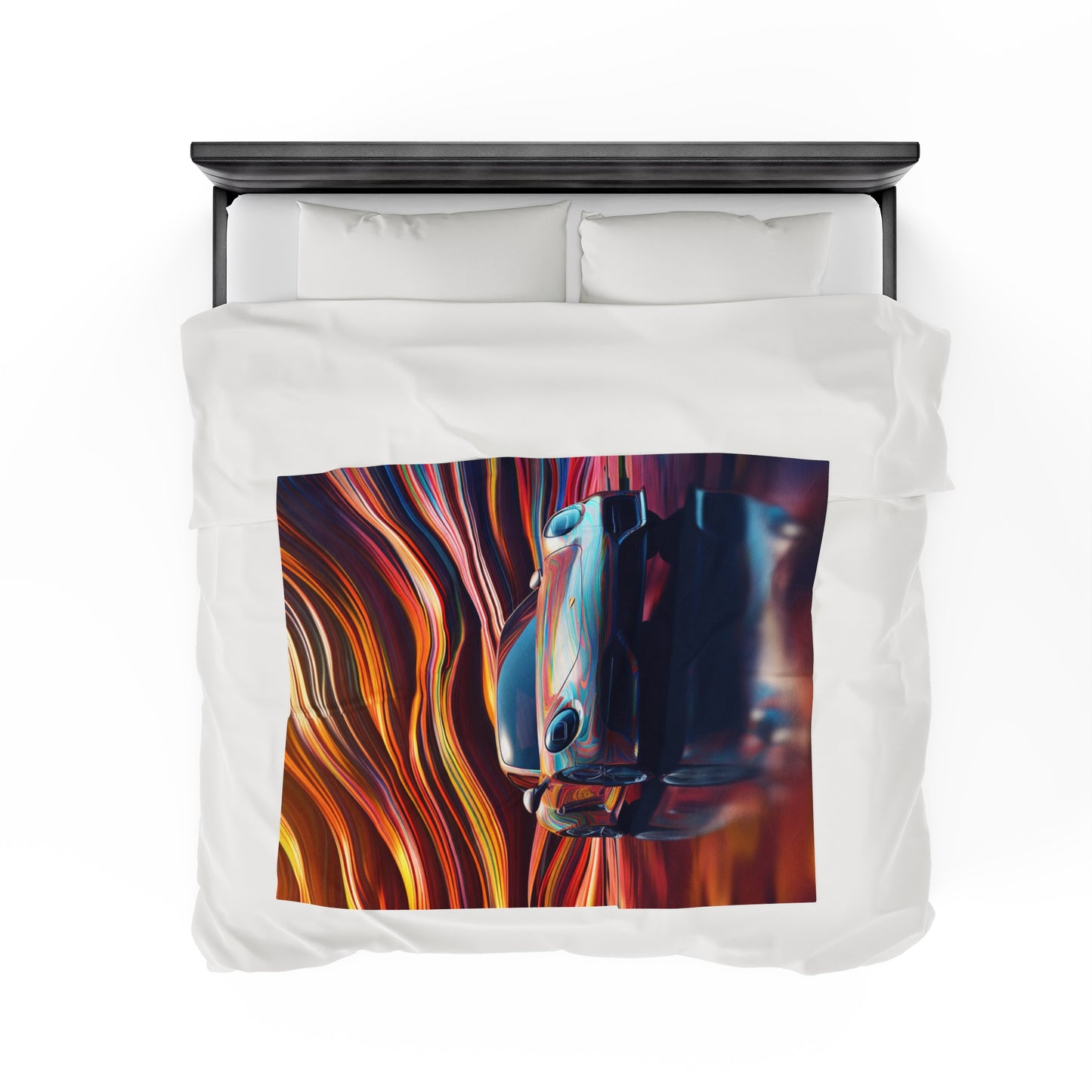 Velveteen Plush Blanket Porsche Water Fusion 1