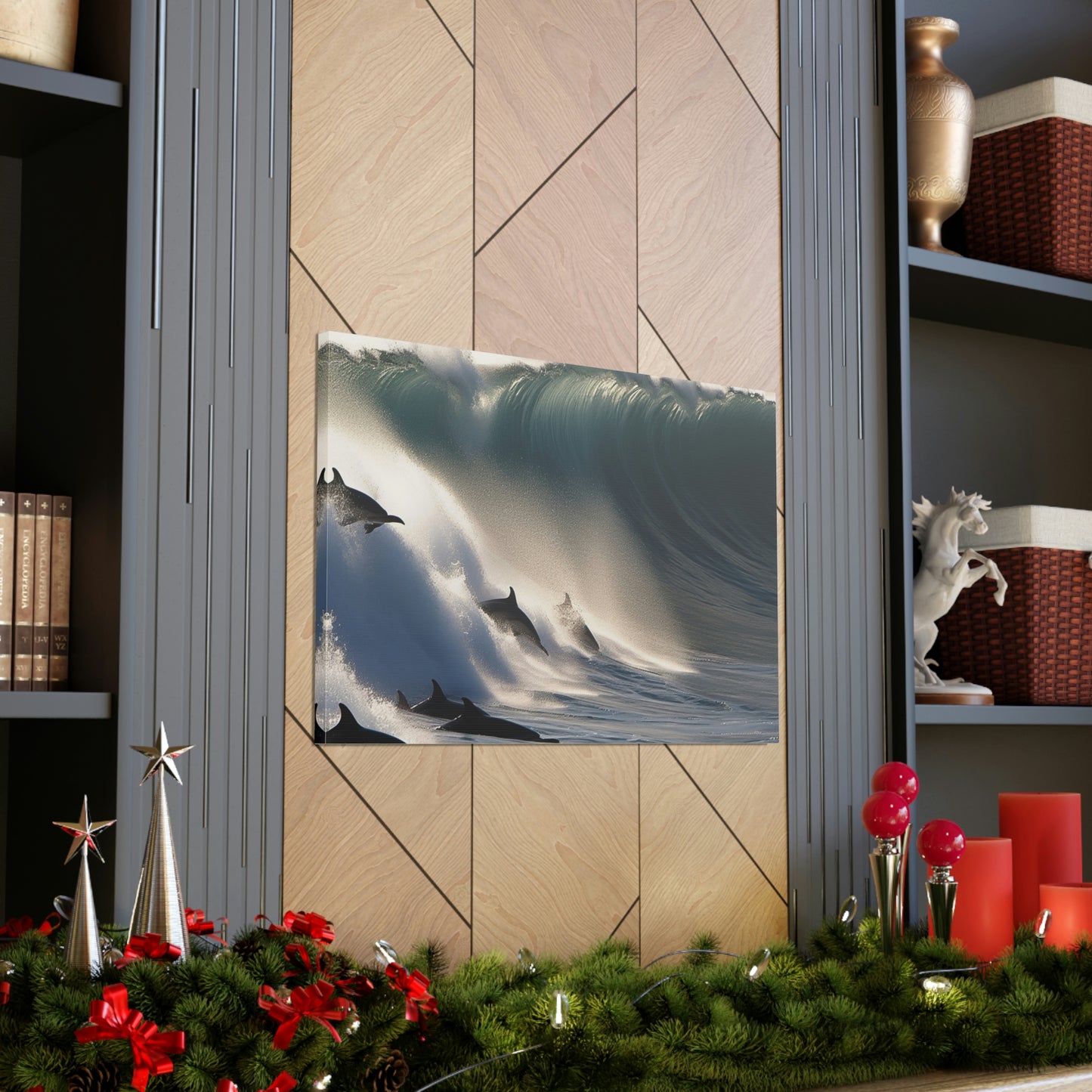 Canvas Gallery Wraps Dolphin Wave 2