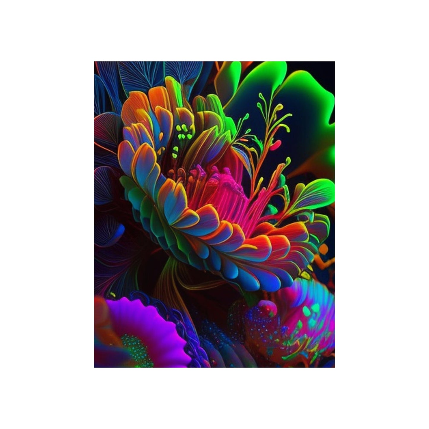 Premium Matte Vertical Posters Macro Florescent 2