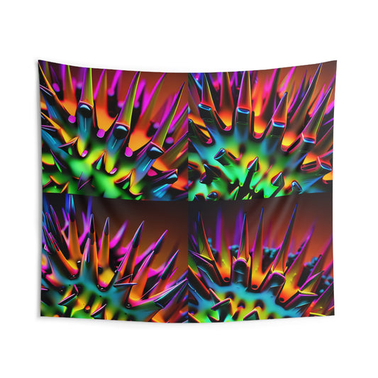 Indoor Wall Tapestries Macro Neon Spike