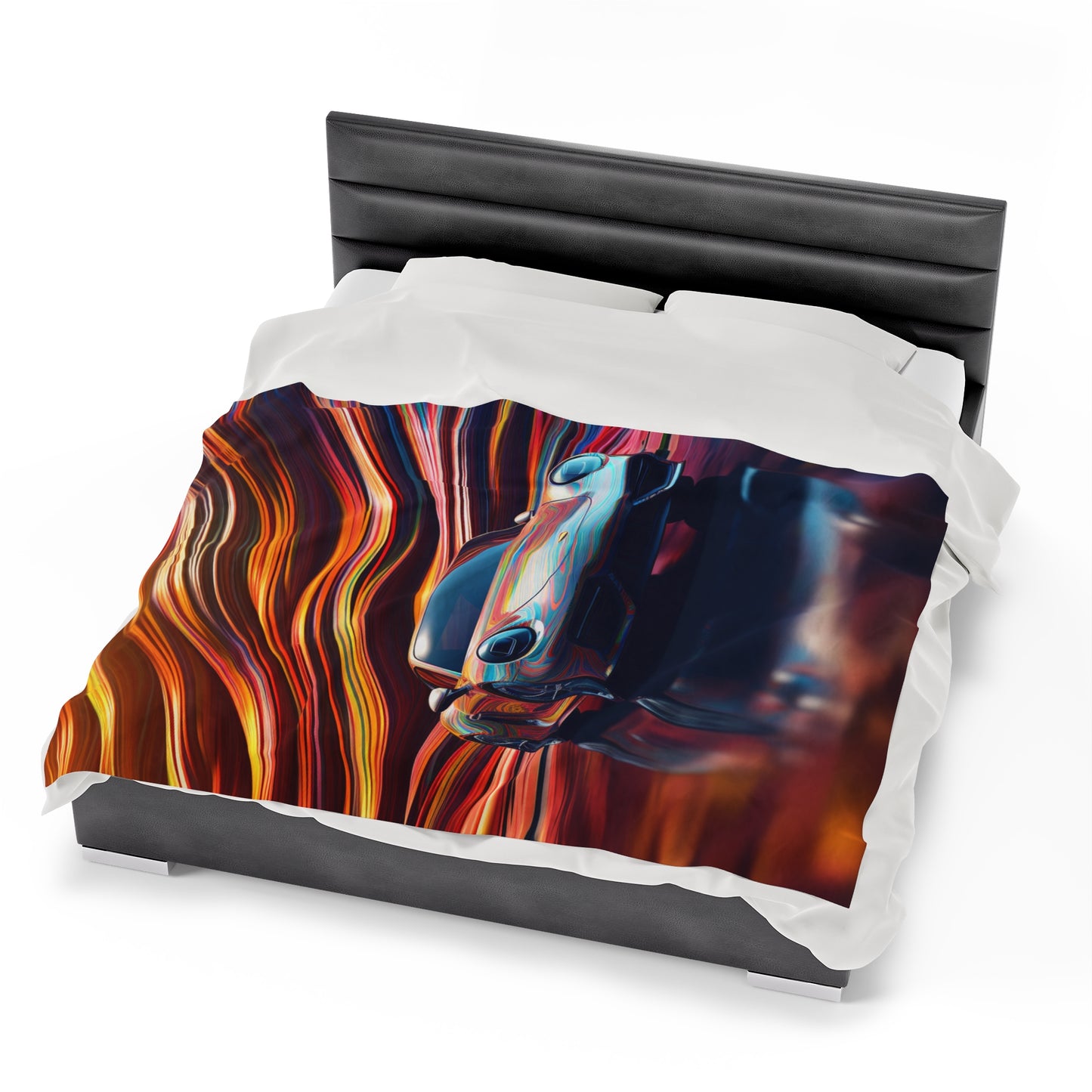 Velveteen Plush Blanket Porsche Water Fusion 1