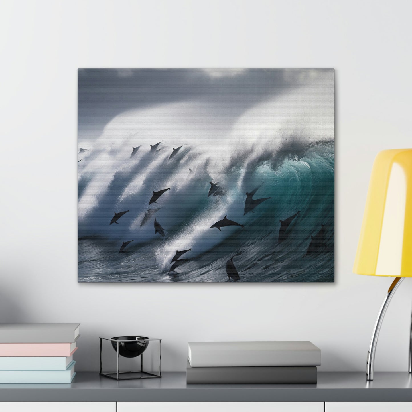 Canvas Gallery Wraps Dolphin Wave 1