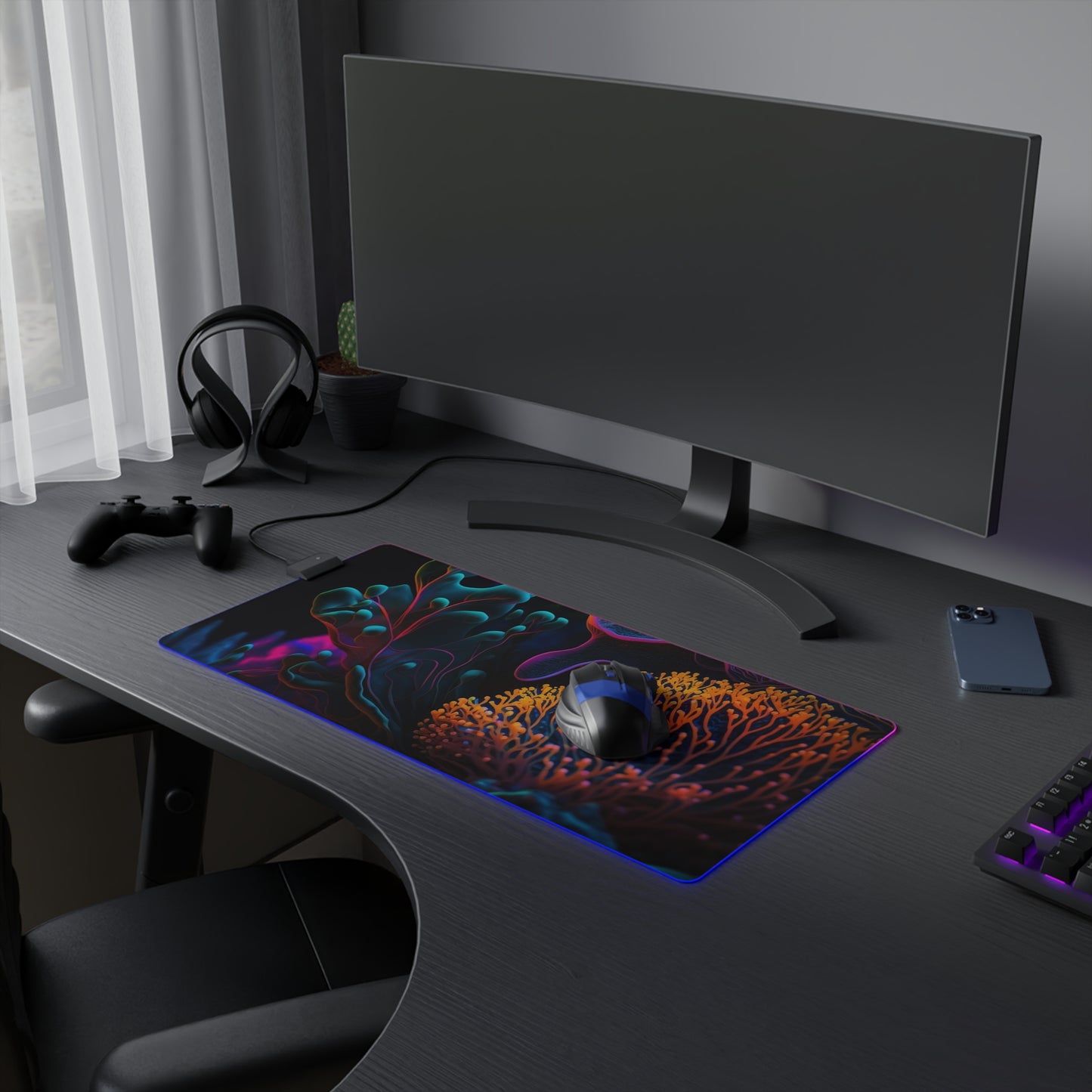 LED Gaming Mouse Pad Ocean Life Macro 2