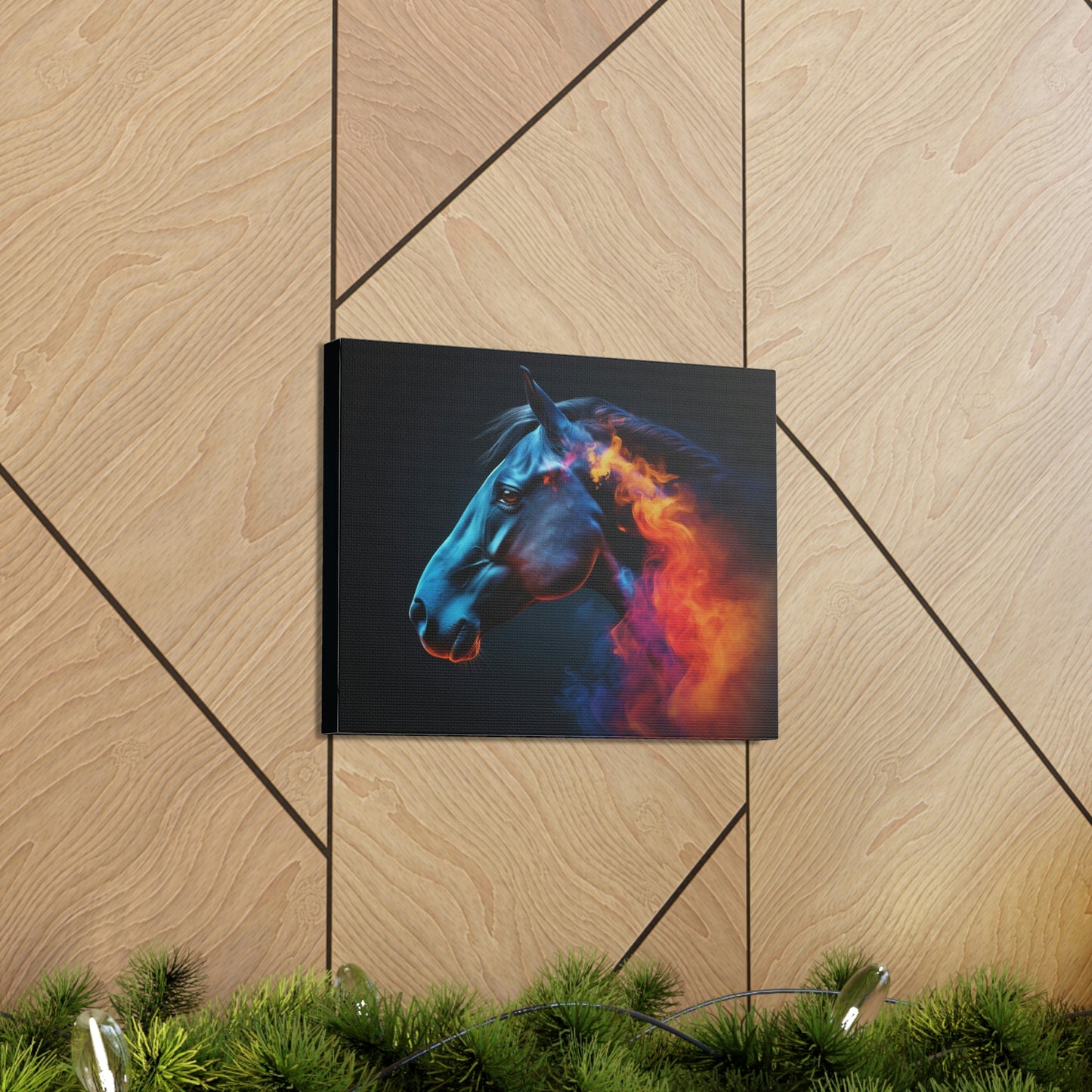 Canvas Gallery Wraps Neon Horses 4