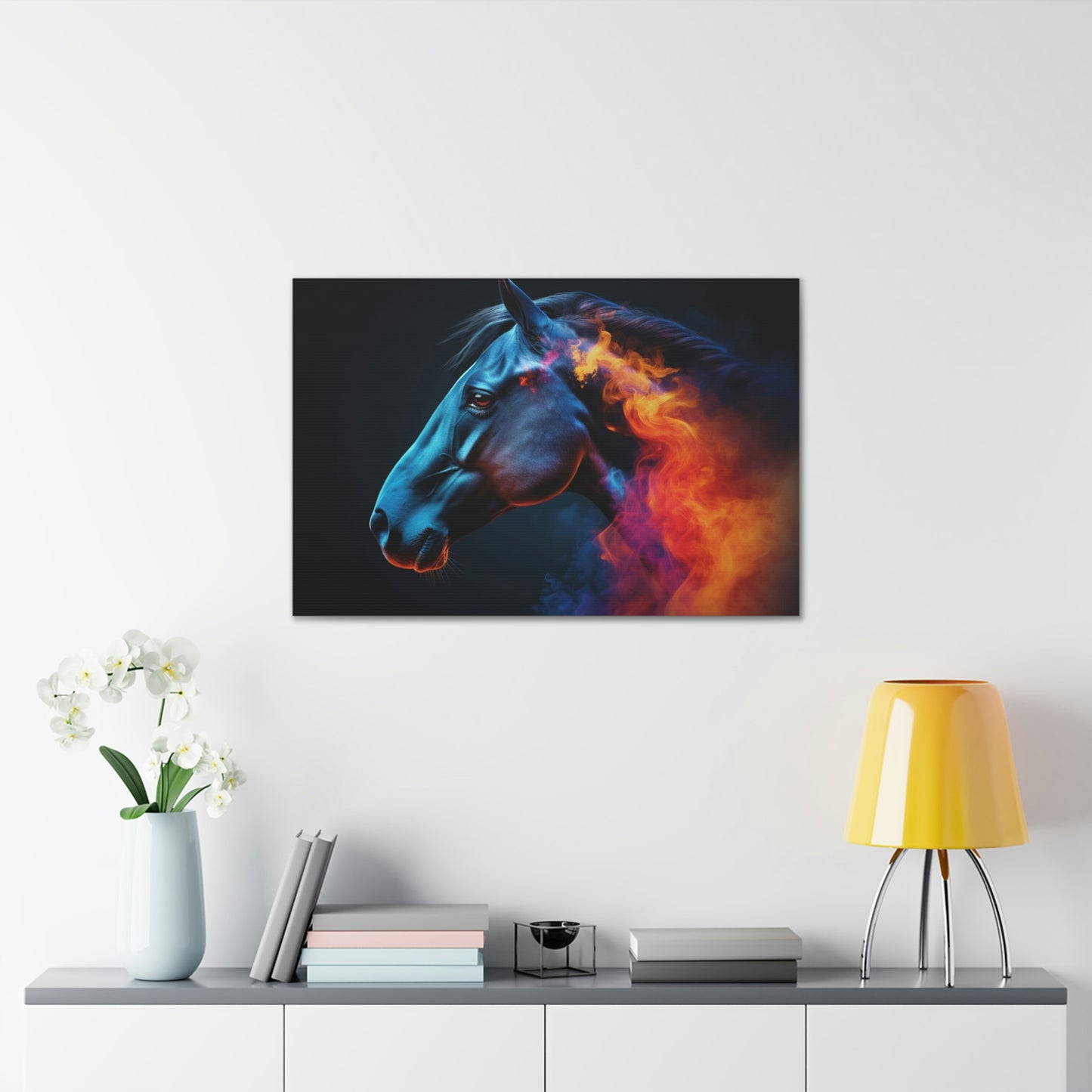 Canvas Gallery Wraps Neon Horses 4