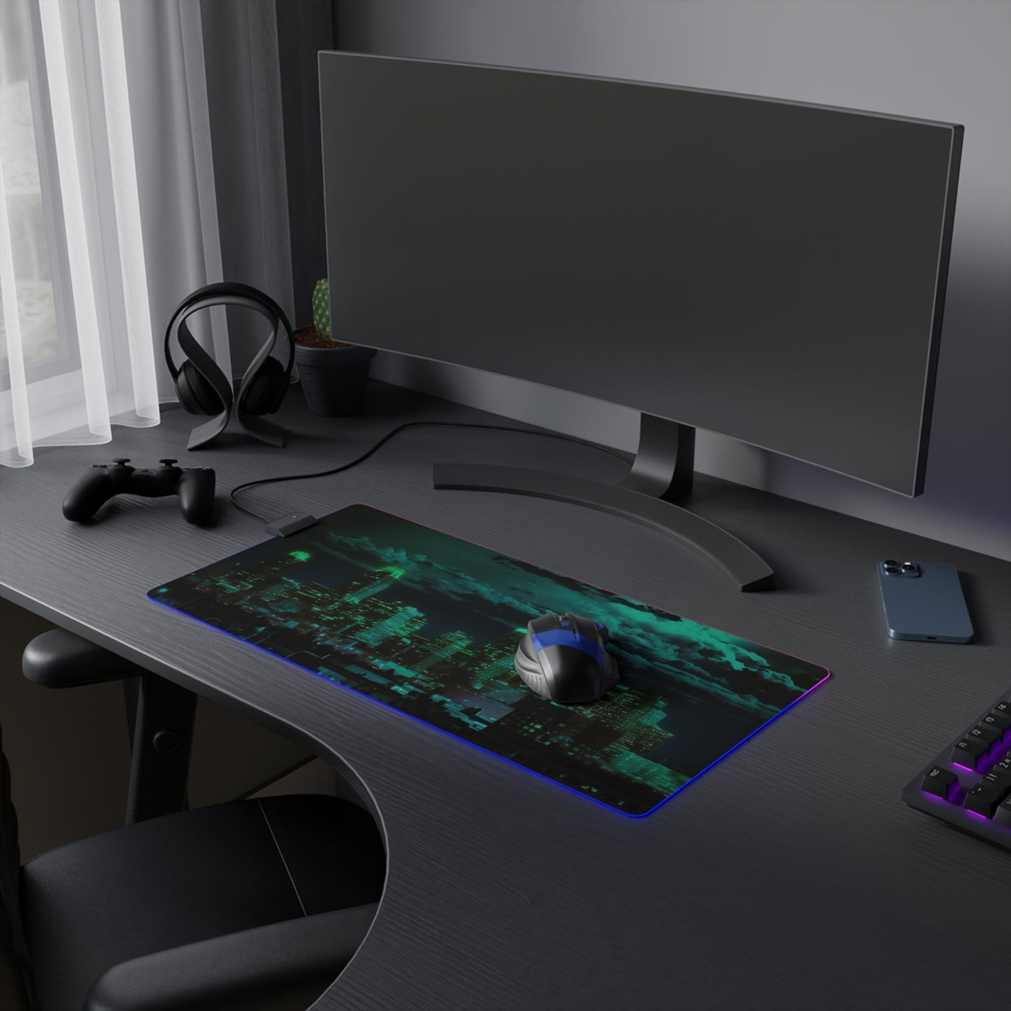 LED Gaming Mouse Pad Neon Denver 2