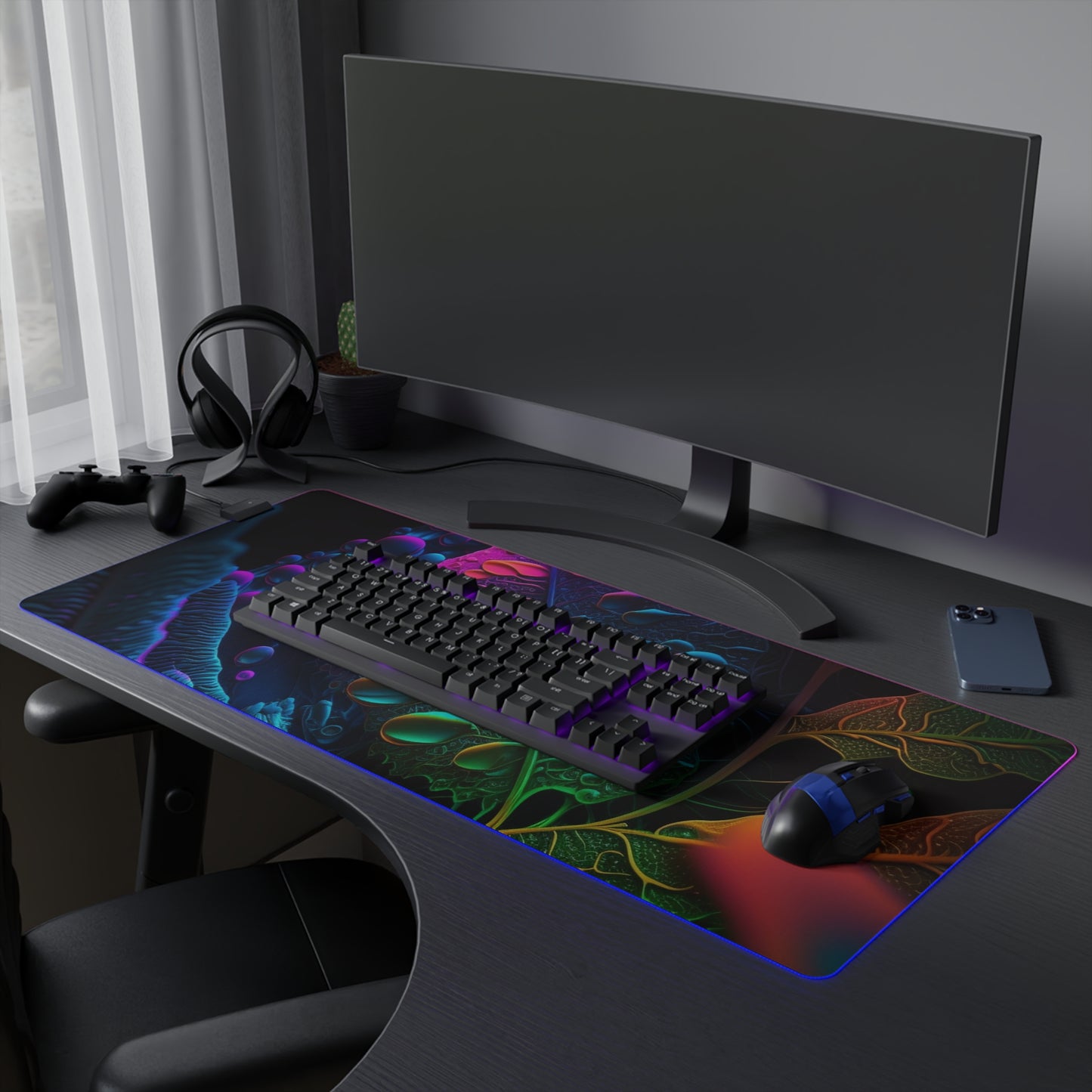 LED Gaming Mouse Pad Macro Reef Florescent 4