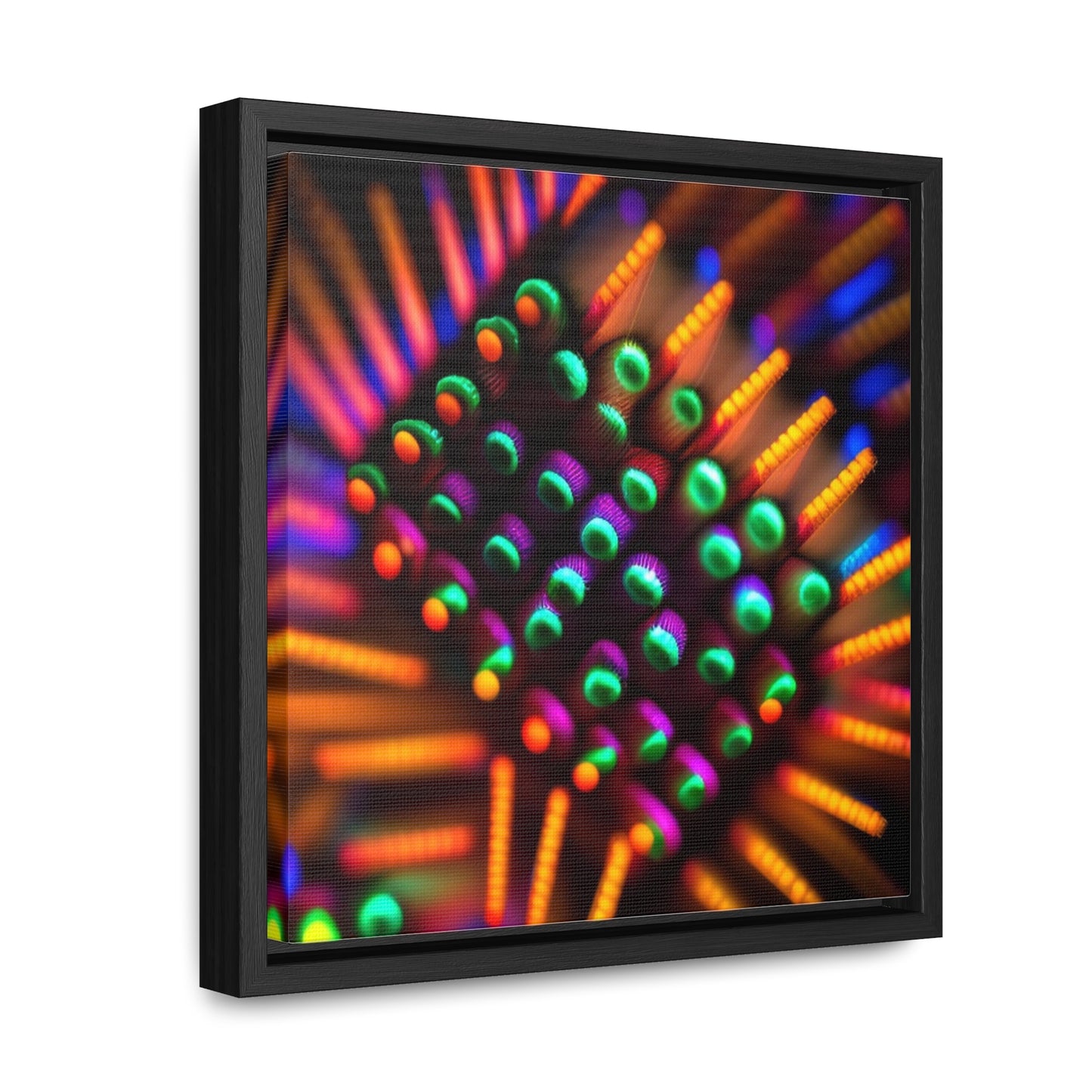 Gallery Canvas Wraps, Square Frame Macro Cactus neon square 3