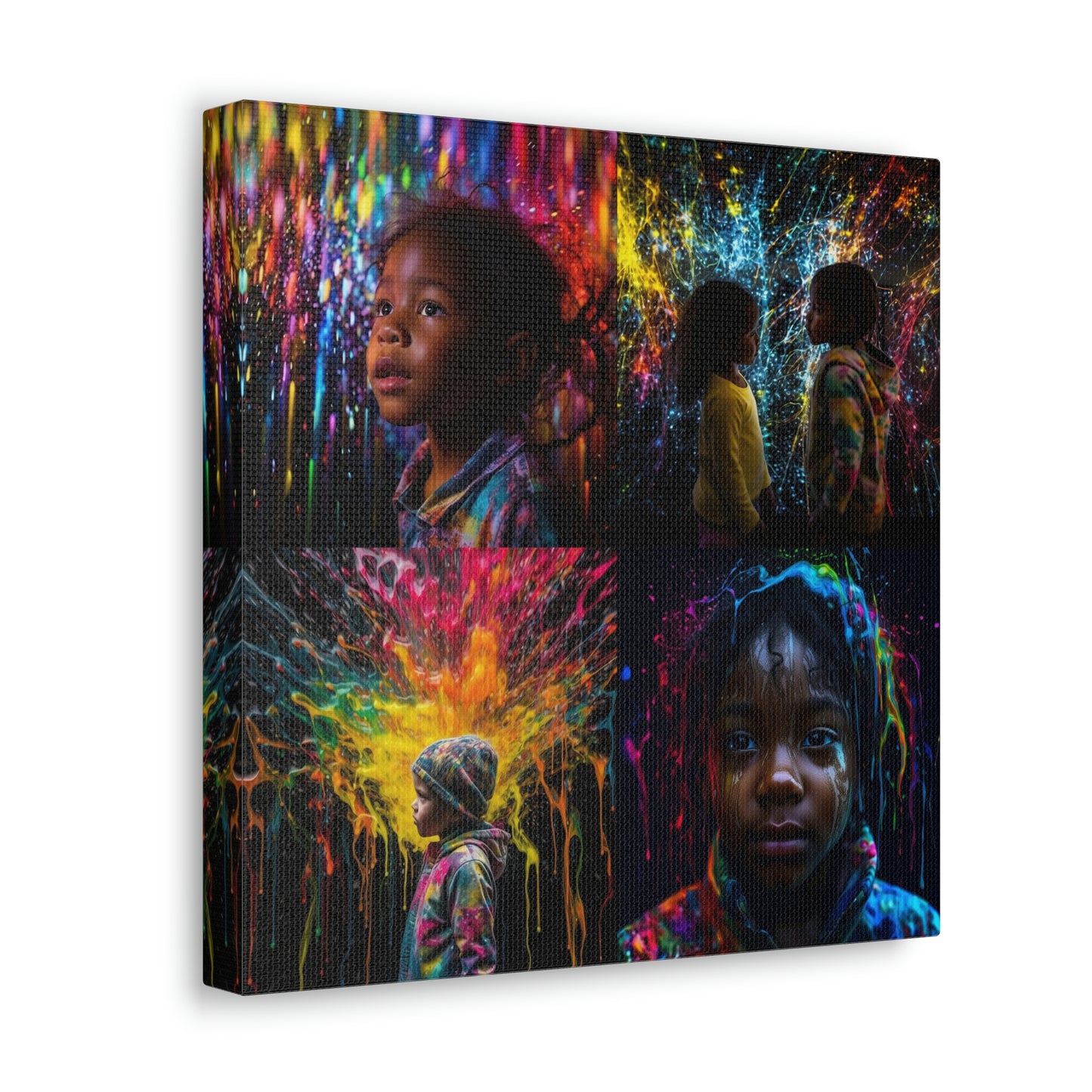 Canvas Gallery Wraps Kid Color Rain 4 Pack