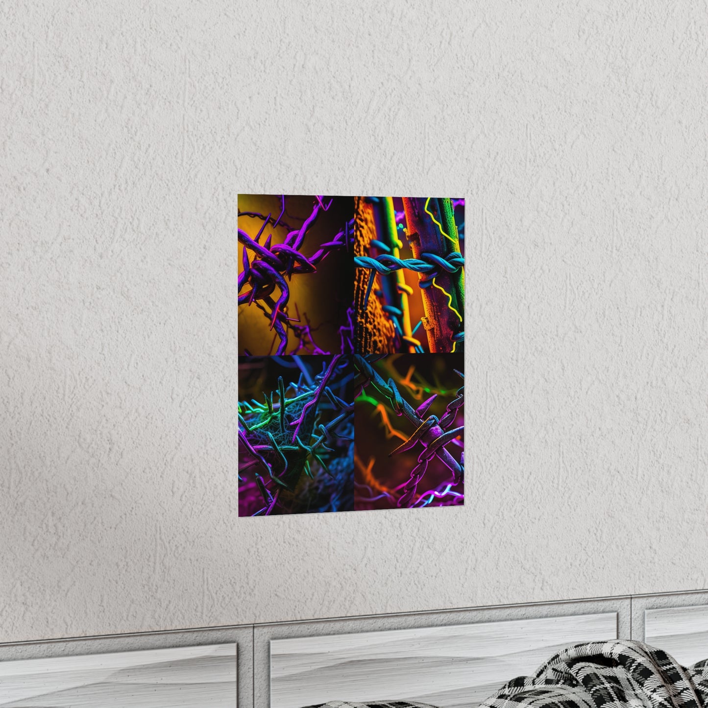 Premium Matte Vertical Posters Macro Neon Barb