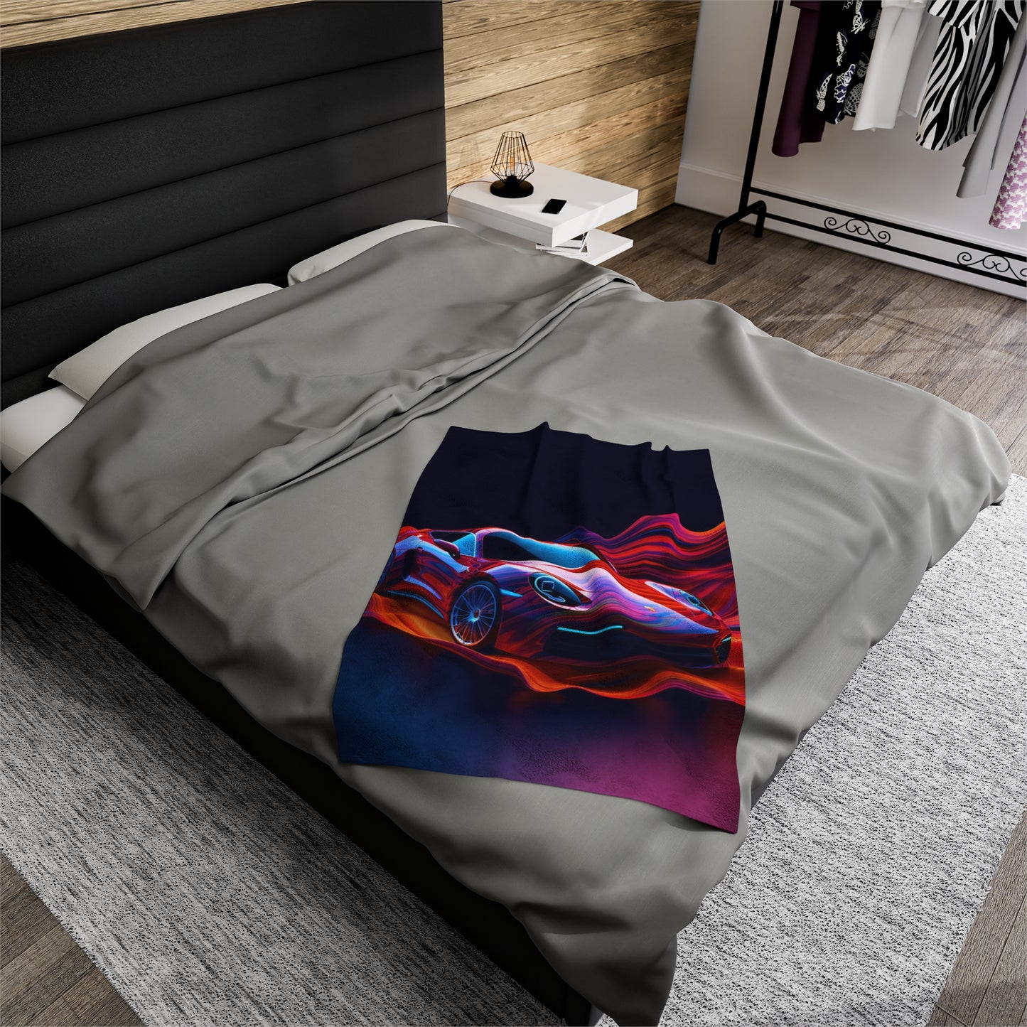 Velveteen Plush Blanket Porsche Water Fusion 4