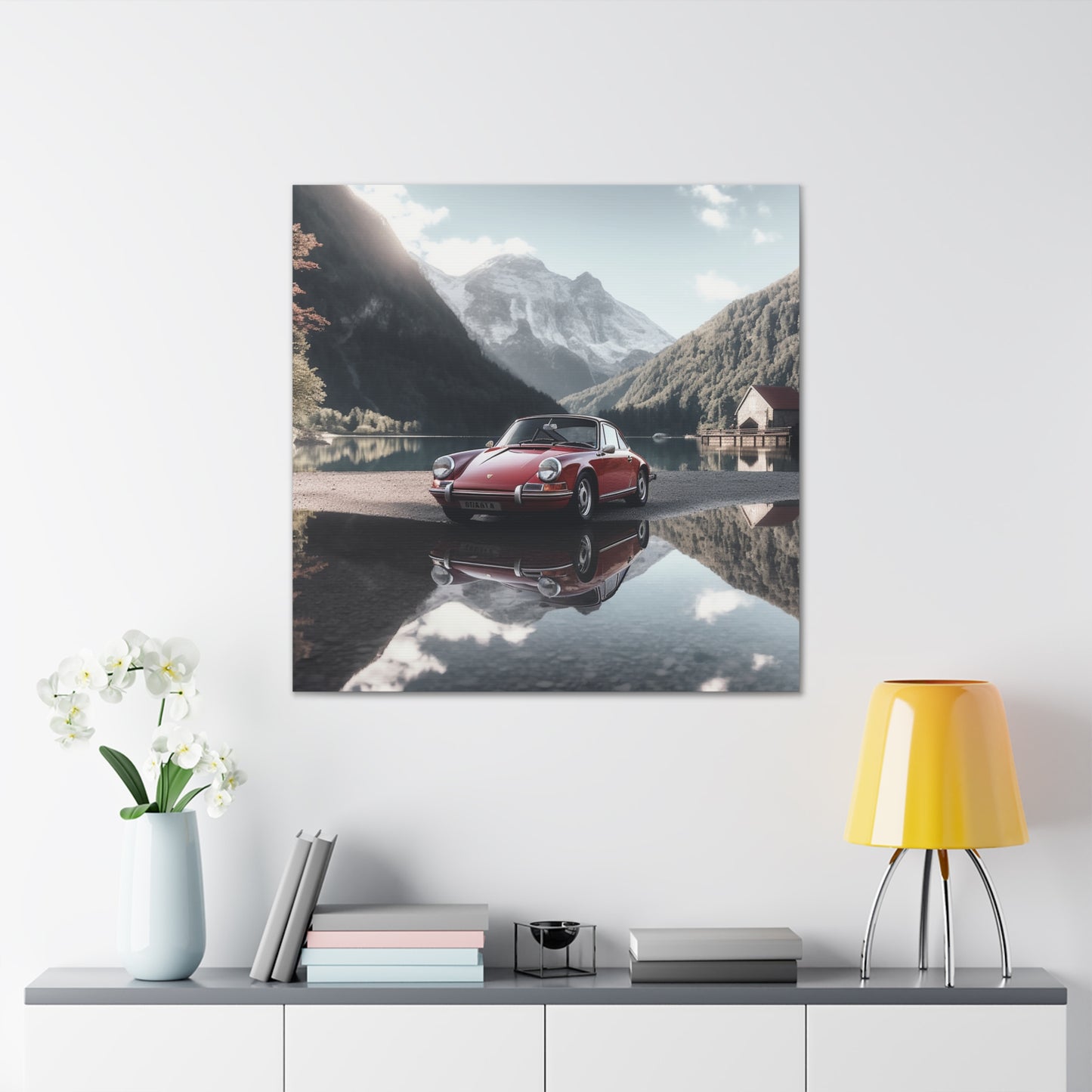 Canvas Gallery Wraps Porsche Lake 4 pack