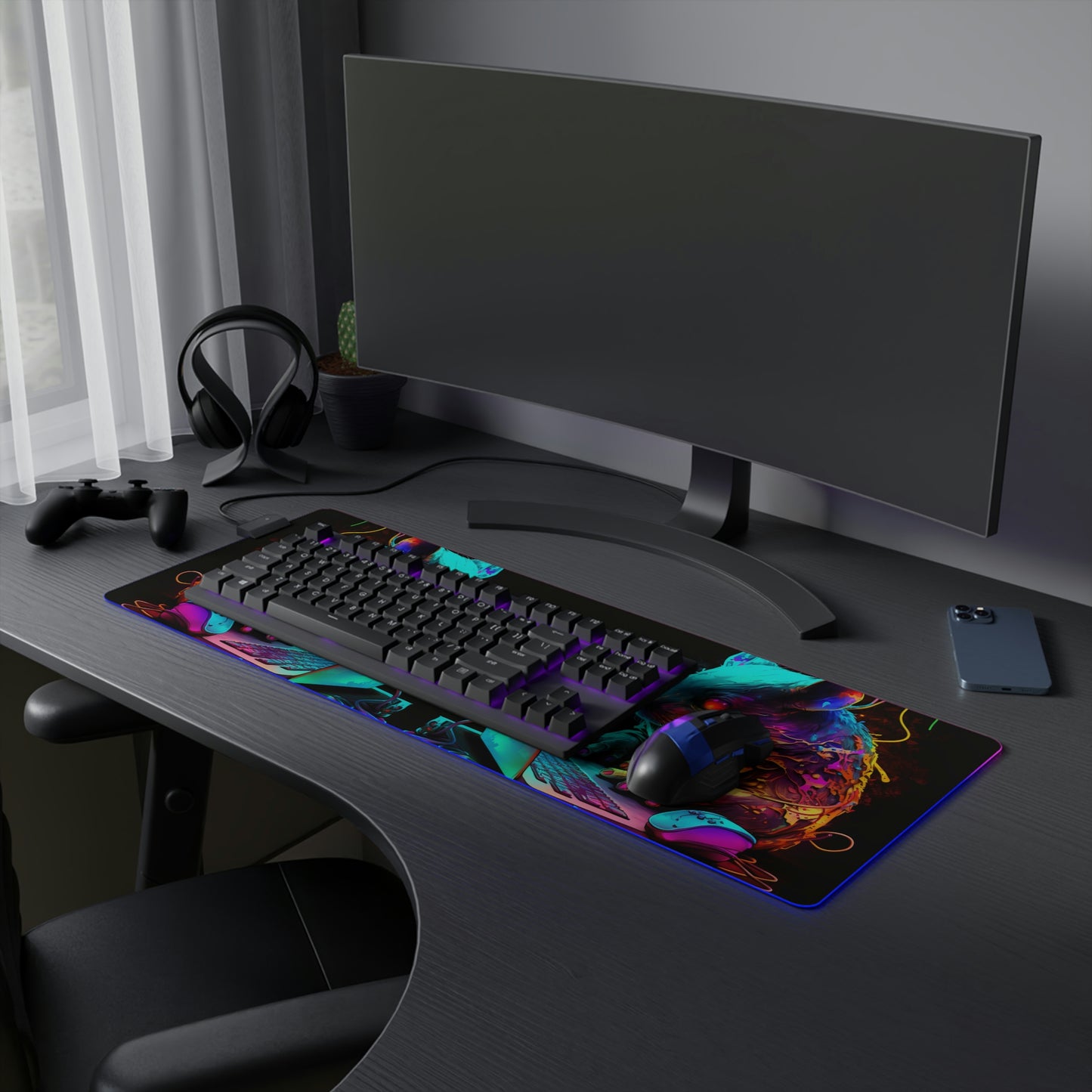 LED Gaming Mouse Pad Neon Mouse 2