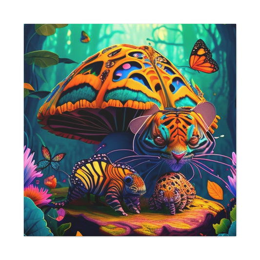 Abstract colorful butterfly tiger mushroom