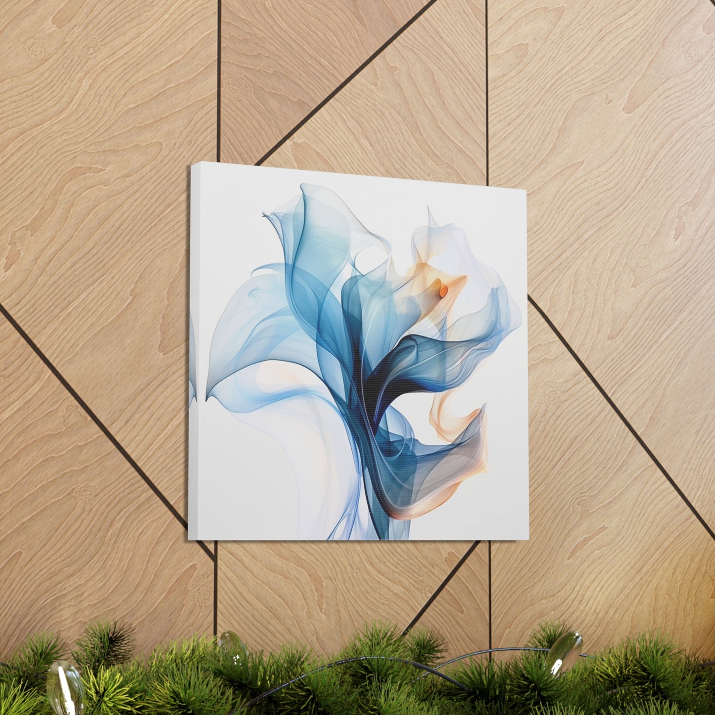 Canvas Gallery Wraps Blue Tluip Abstract 3