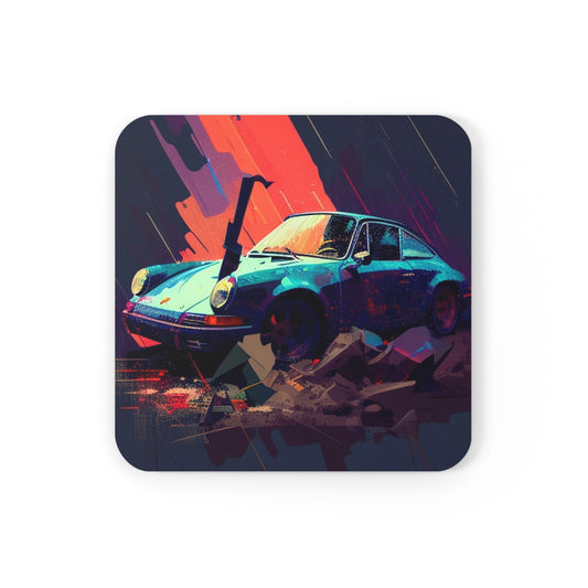 Cork Back Coaster Porsche Abstract 2