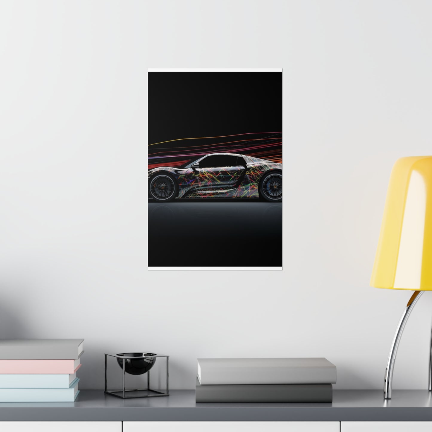 Premium Matte Vertical Posters Porsche Line 4