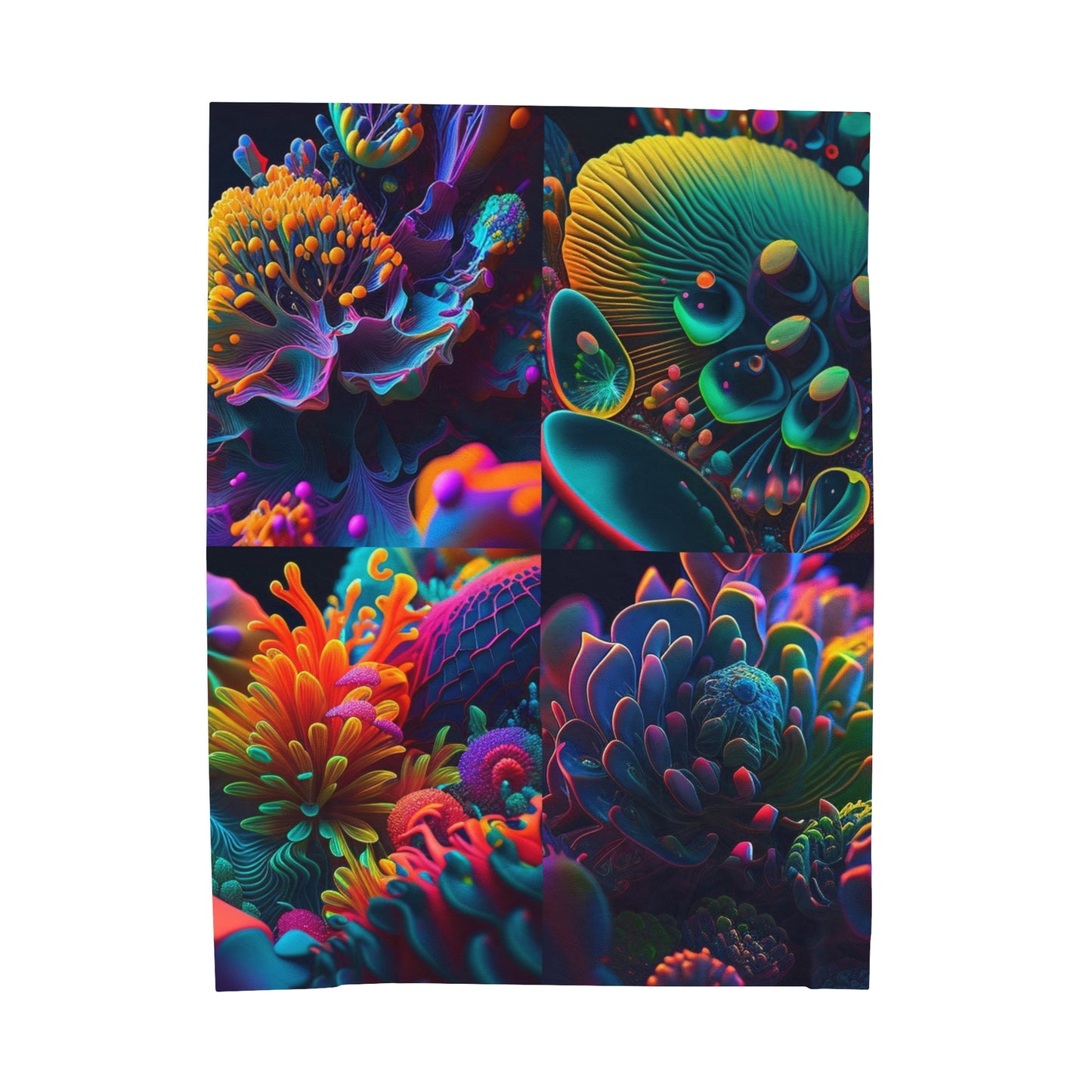 Velveteen Plush Blanket Ocean Life Macro 5