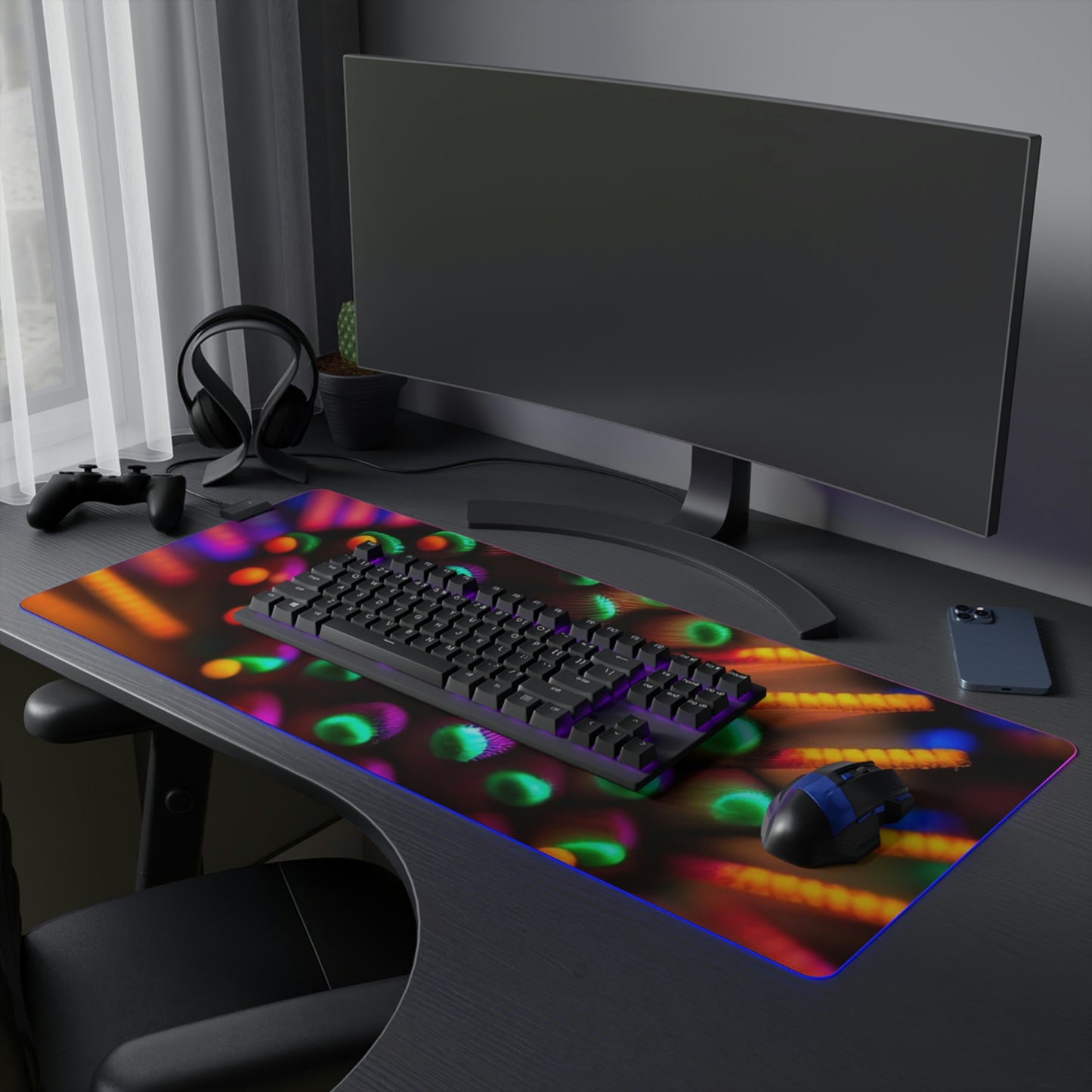 LED Gaming Mouse Pad Neon Square 3