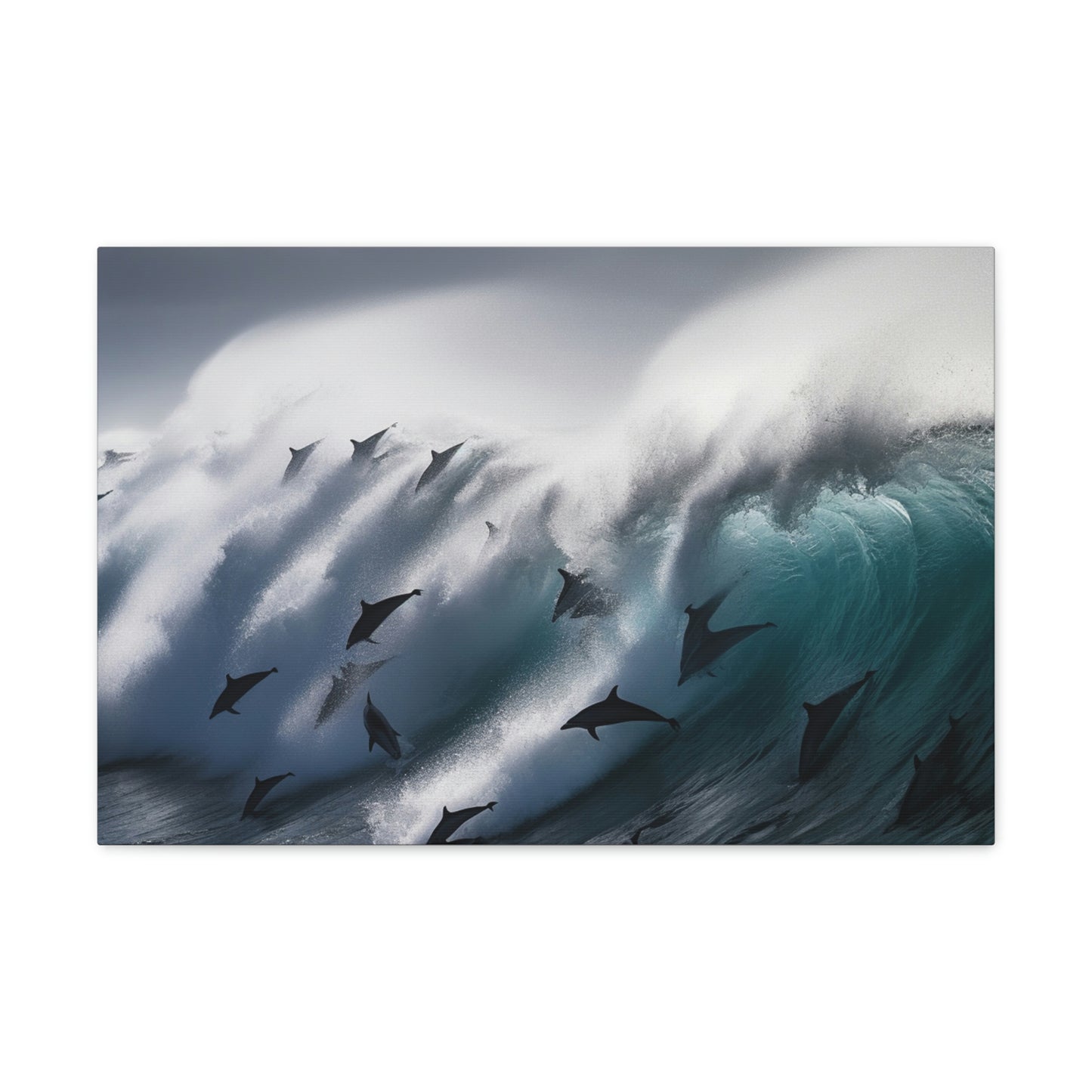 Canvas Gallery Wraps Dolphin Wave 1