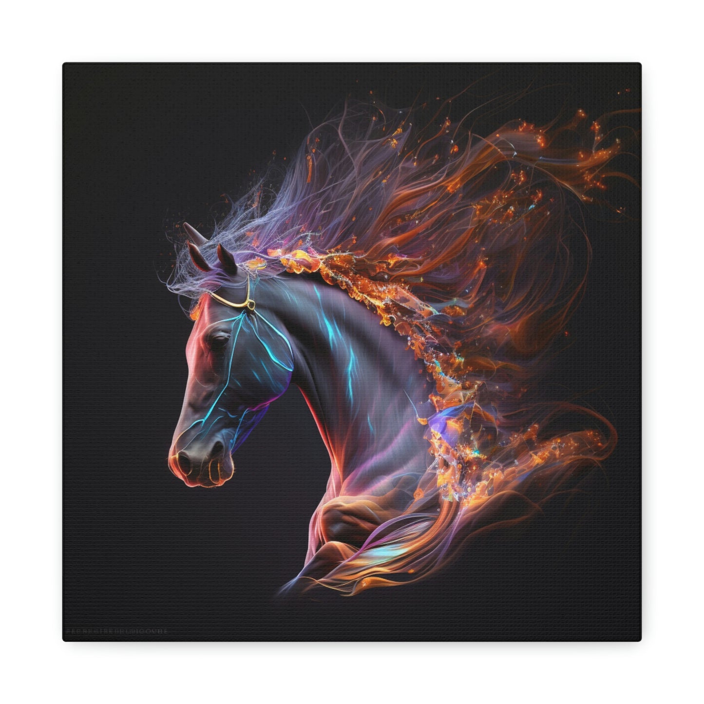 Canvas Gallery Wraps florescent horses mane 4