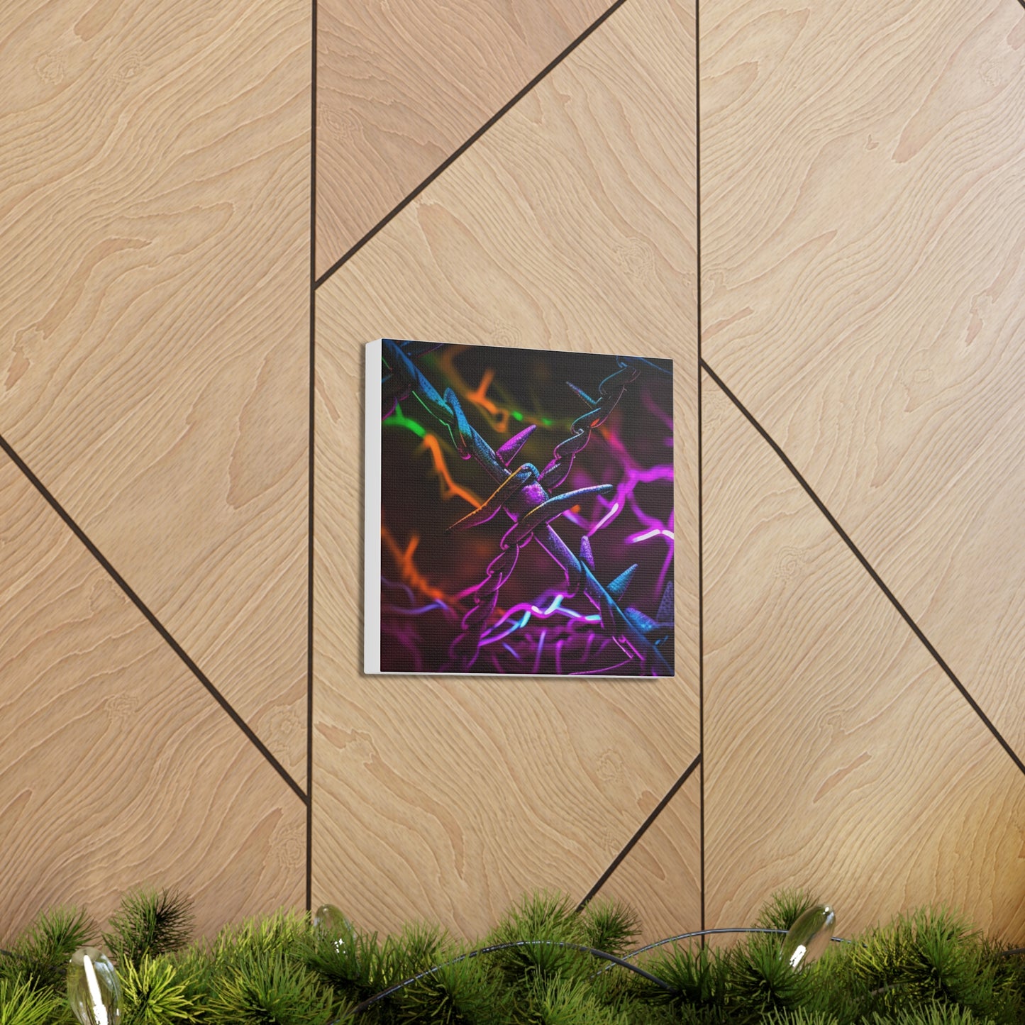 Canvas Gallery Wraps Macro Neon Barb 4